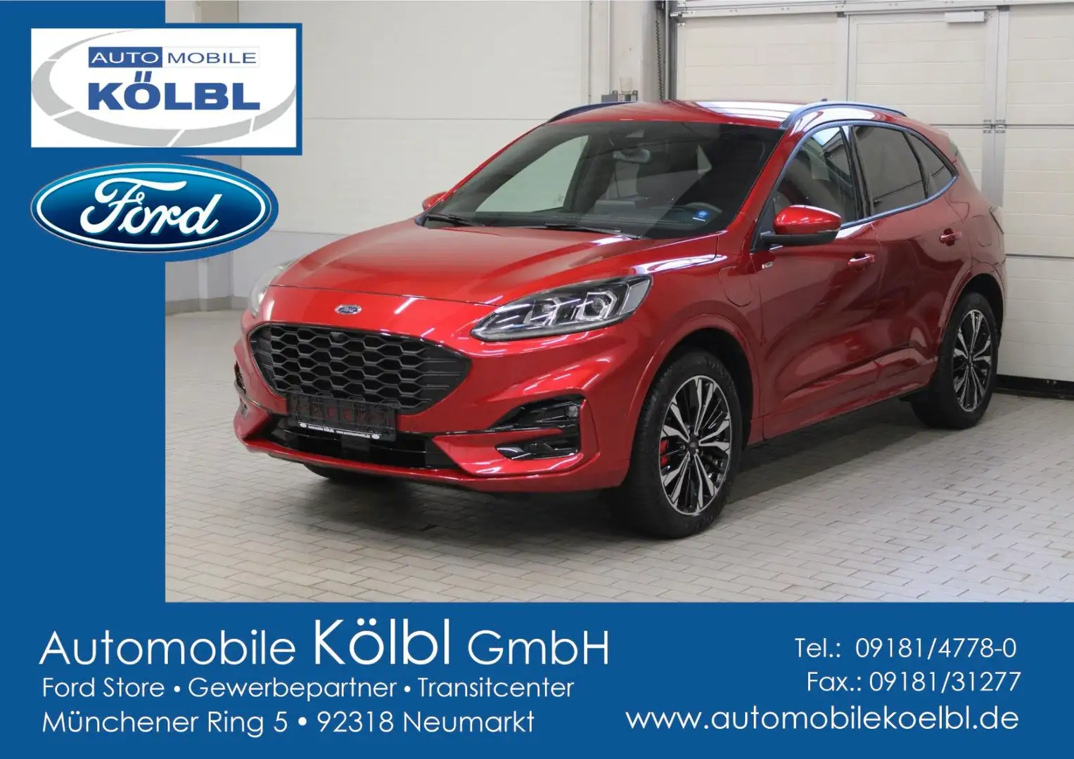 Ford Kuga Plug-in-Hybrid ST-Line X, NAVI/iACC/LMR19'' Rouge - 1