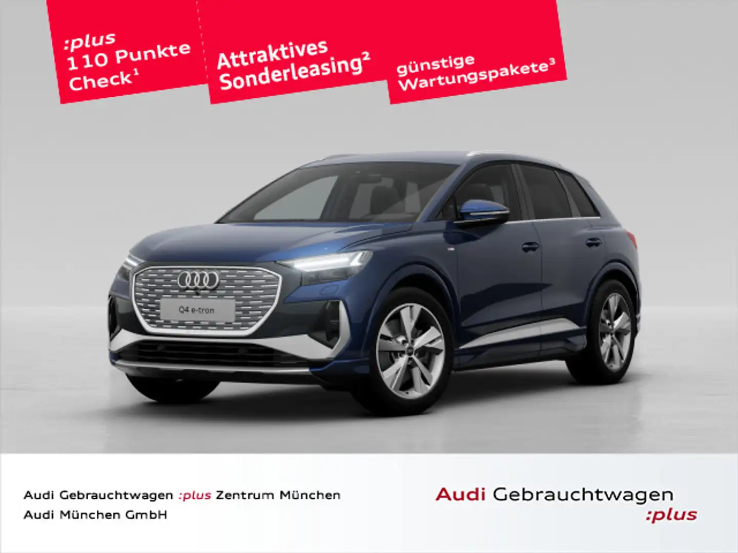 Audi Q4 e-tron 45 S line AHK/Matrix/Wärmep./ACC Blau - 1
