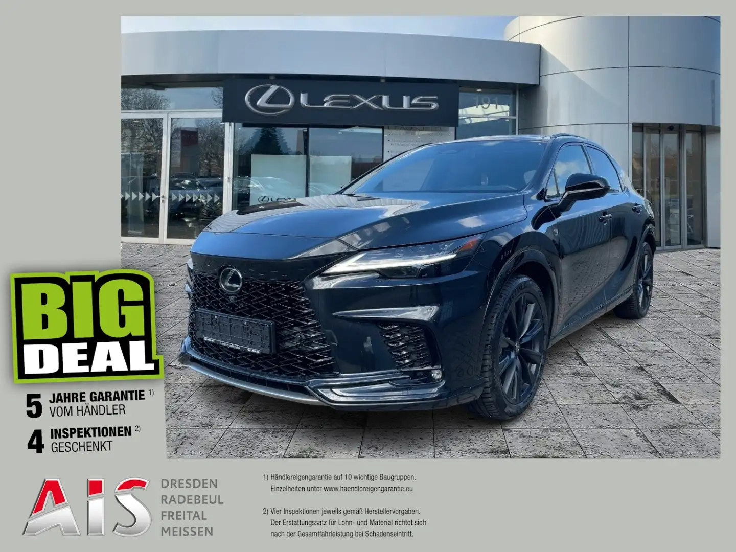 Lexus RX 500h DIRECT4 F SPORT+ AHK*Pano*HUD*Navi*360KAM Schwarz - 1