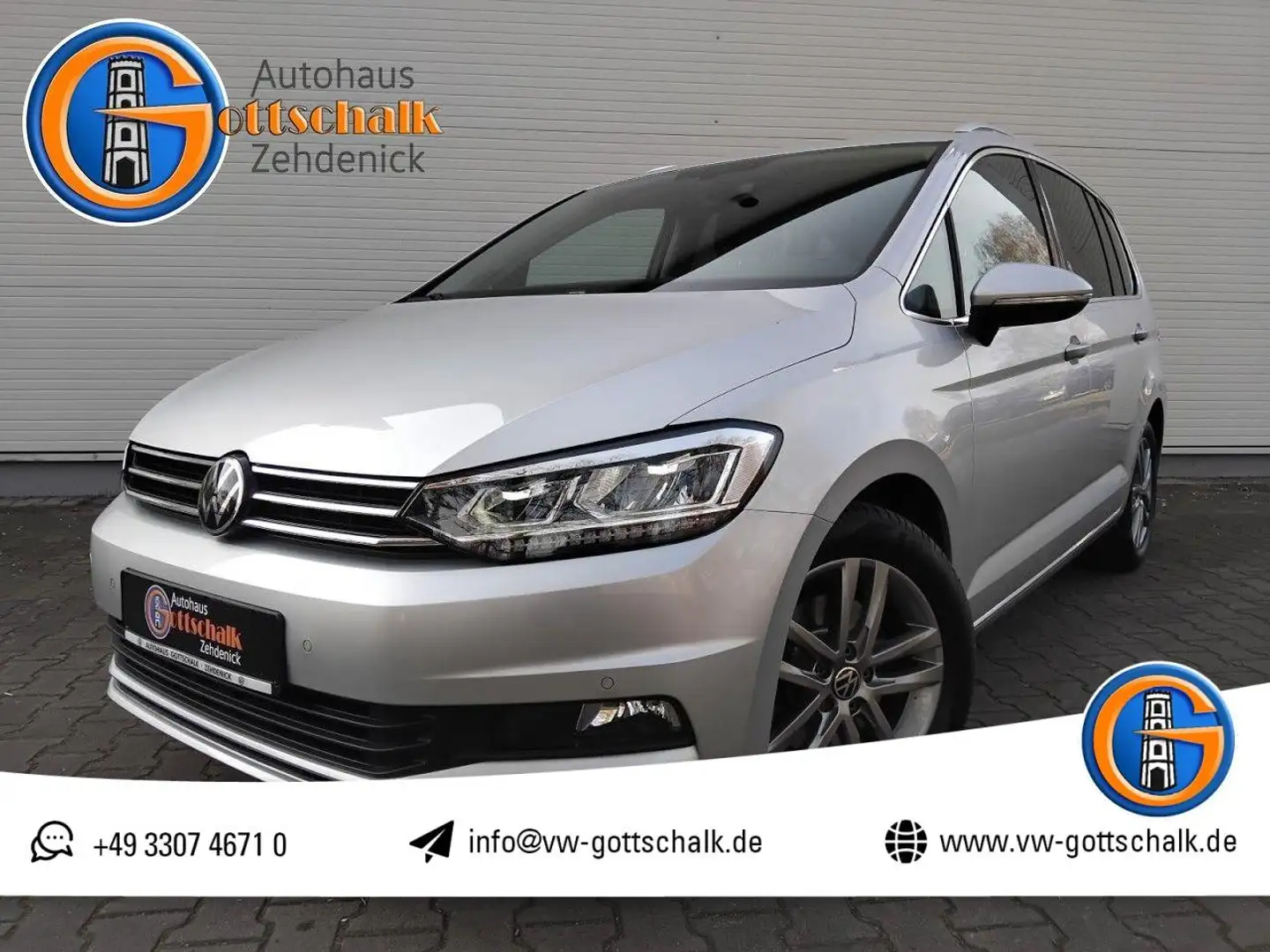 Volkswagen Touran 1.5 TSI Highline DSG LED Kessy Navi Silber - 1