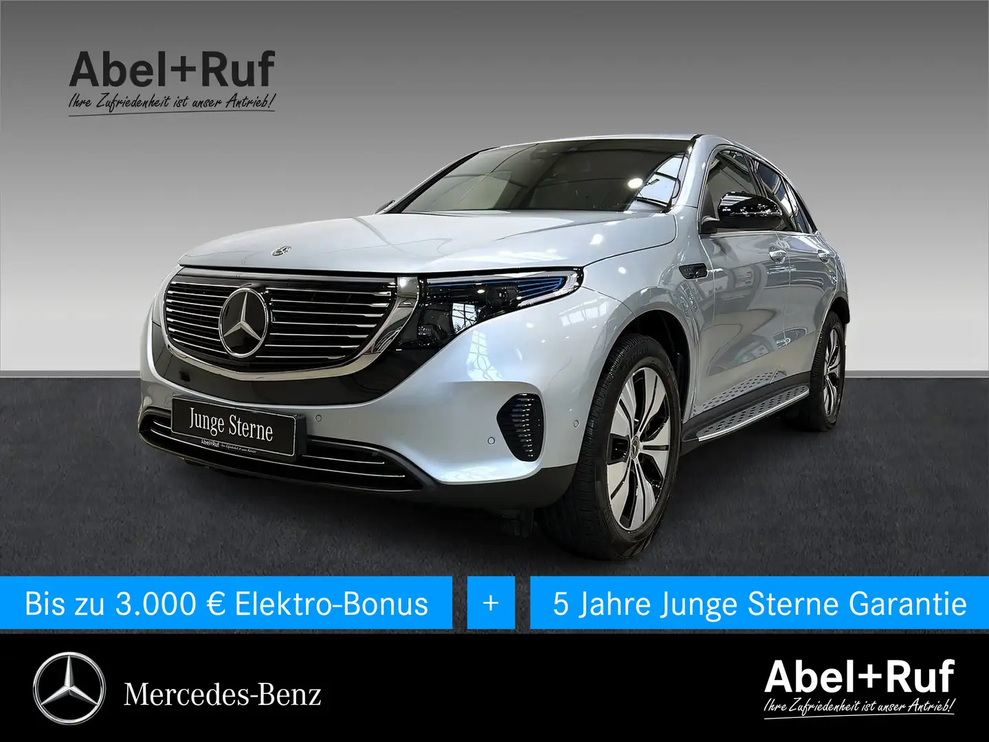 Mercedes-Benz EQC 400 4M MULTI+DISTRO+Kamera+Memo+Ambi+AHK Silber - 1