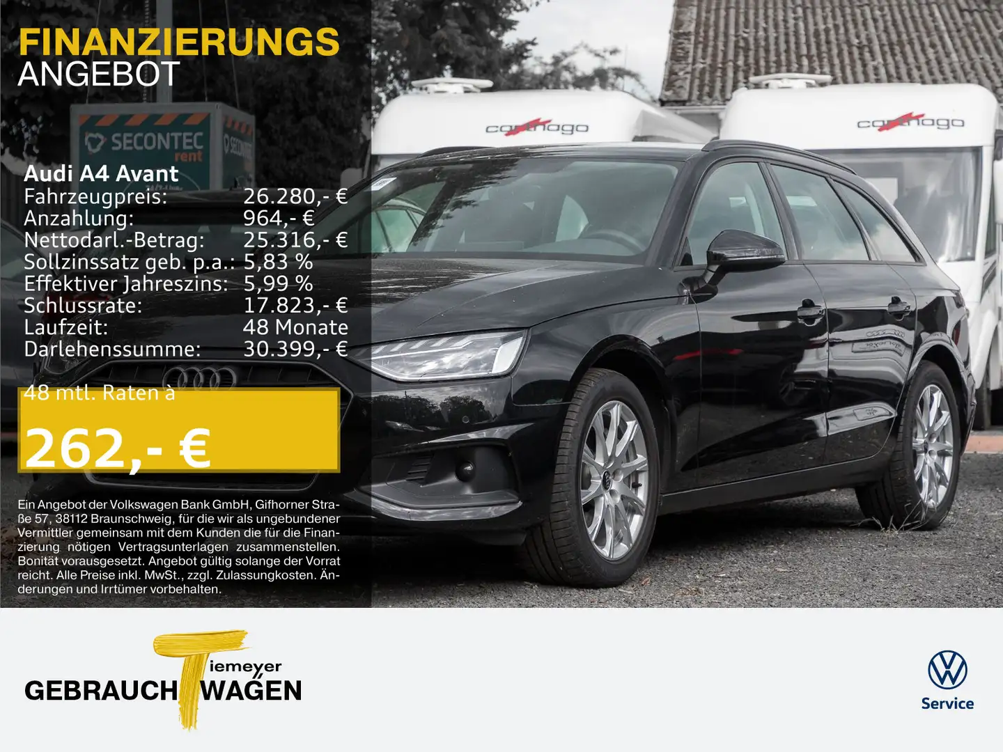 Audi A4 40 TFSI BUSINESS AVI+ LED Schwarz - 1
