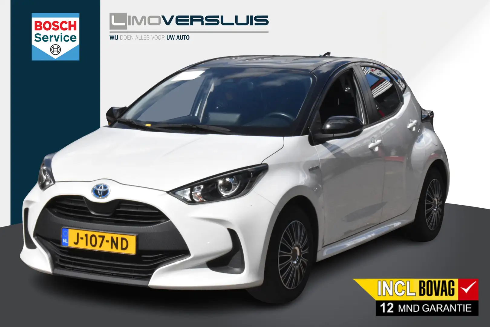 Toyota Yaris 1.5 Hybrid Bi-Tone Parelmoer | 1e Eigenaar | Carpl Blanc - 1