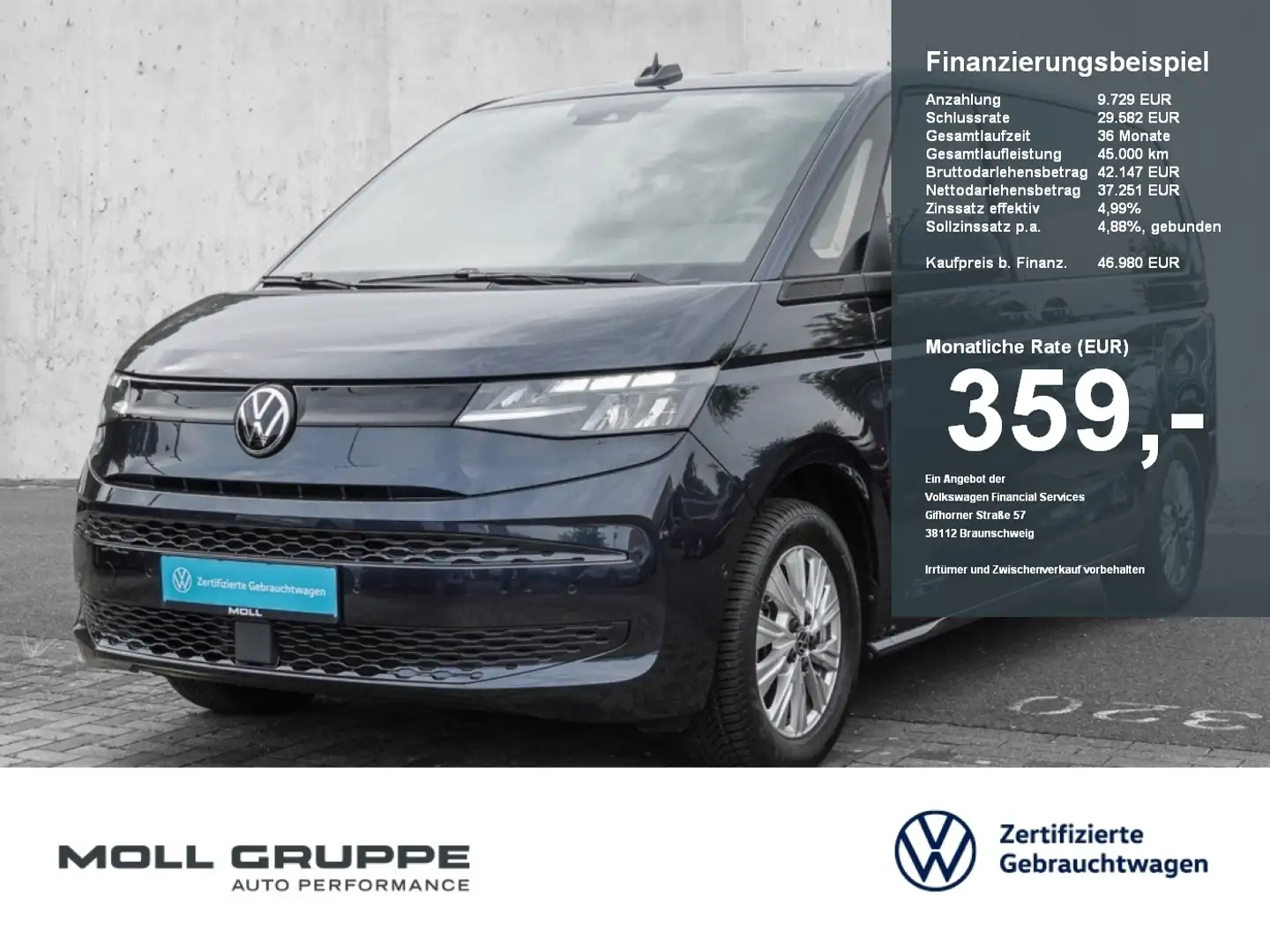 Volkswagen T7 Multivan Multivan 2.0 TDI DSG AUT KAM KEYLESS LED NAVI Blau - 1