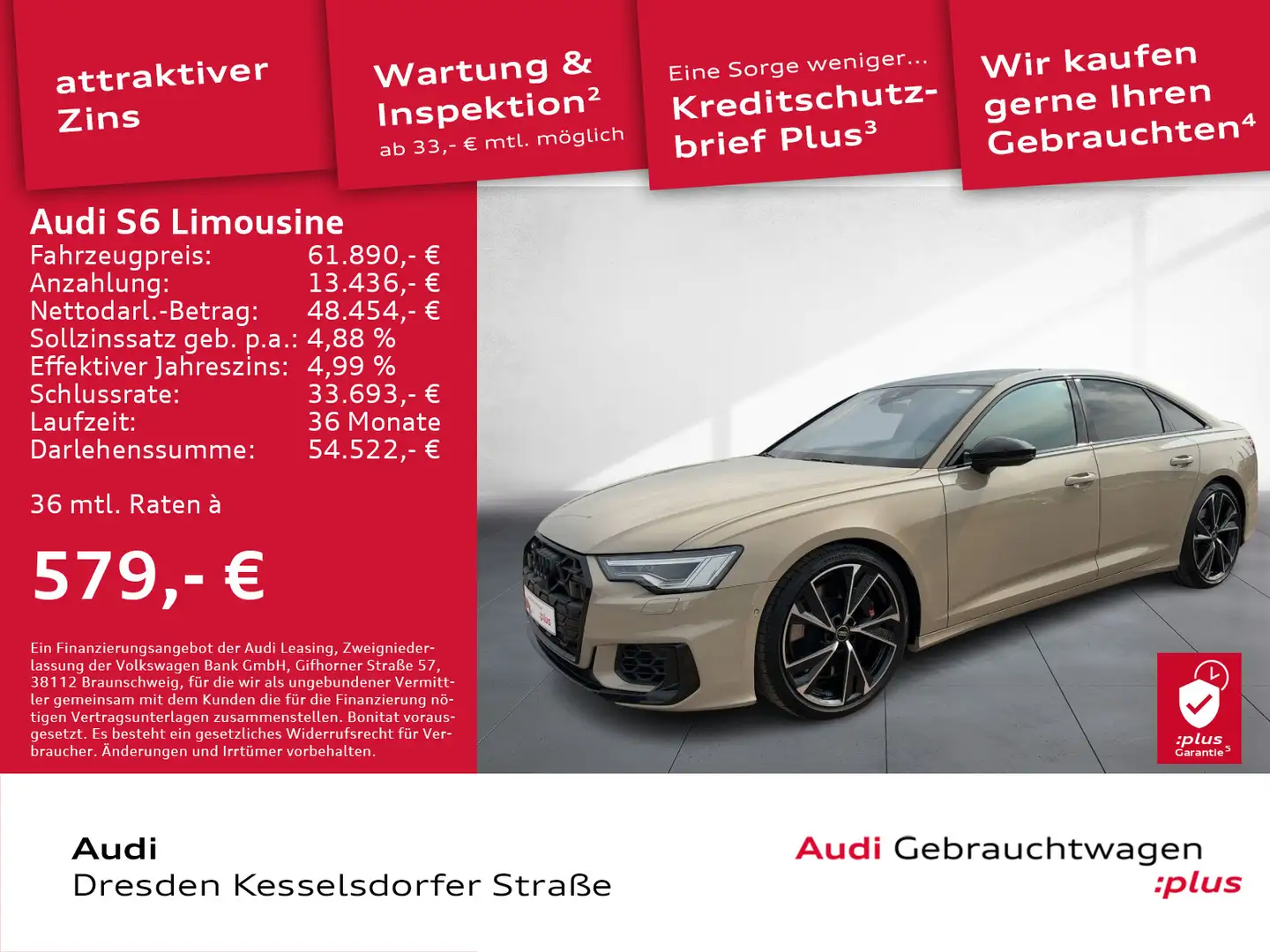 Audi S6 3.0 TDI Q.Kamera DAB LED Navi Beige - 1