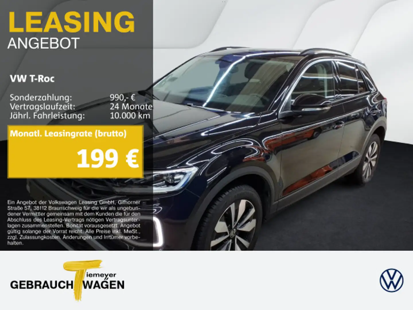 Volkswagen T-Roc 2.0 TDI DSG GOAL LED+ AHK ASSIST KAMERA Schwarz - 1