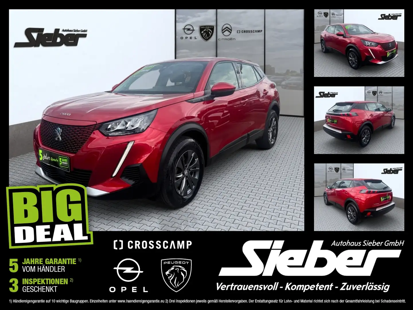 Peugeot 2008 Active Pack KAMERA*TEMPOMAT*SITZHZG*STANDHZG Rot - 1