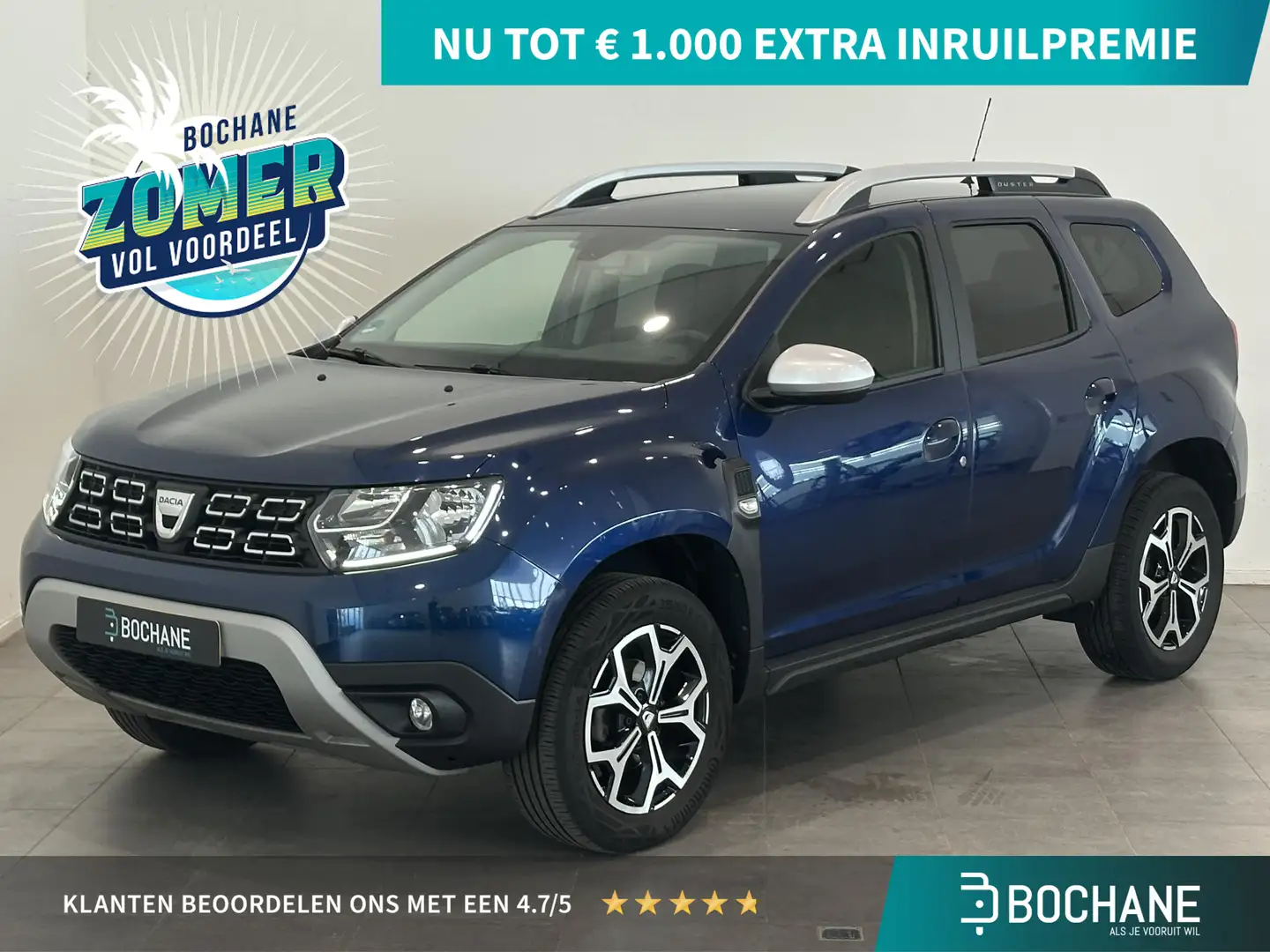 Dacia Duster 1.2 TCe 125 Prestige | Trekhaak | Navigatie | Clim Blauw - 1