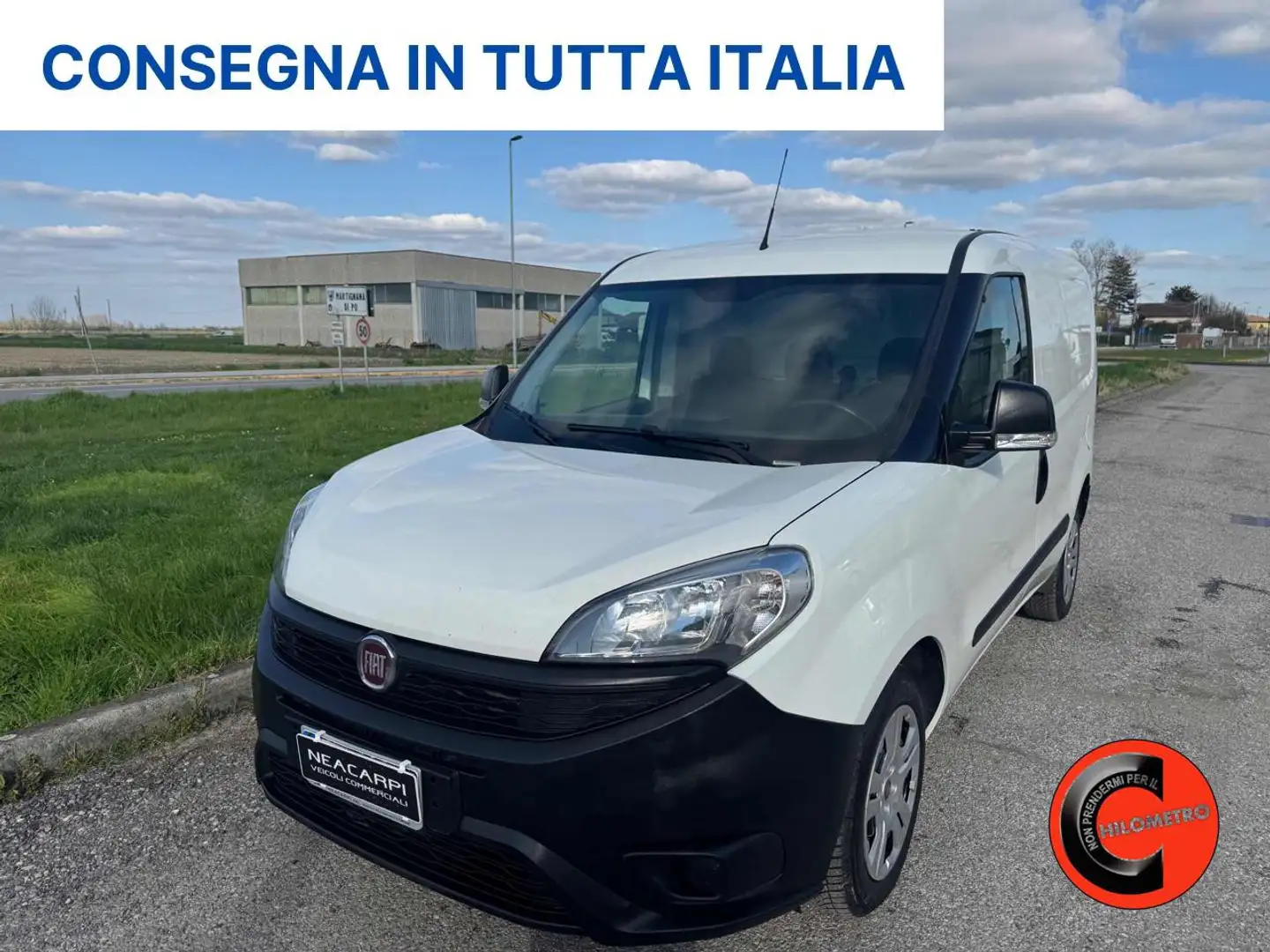 Fiat Doblo SX 1.3 MJT PC TN CH1 N1 E6D 3 POSTI AUTOCARRO+IVA- Wit - 1