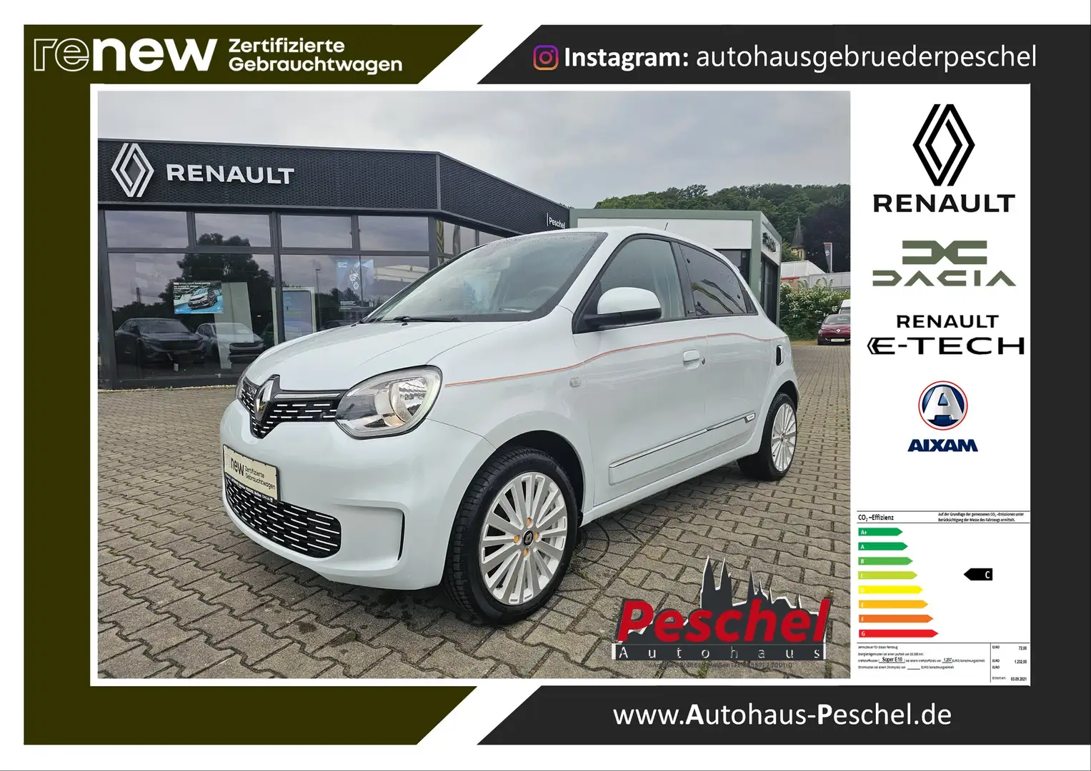 Renault Twingo Electric Vibes Navi Kamera SHZ WR 16" Alu Blanc - 1