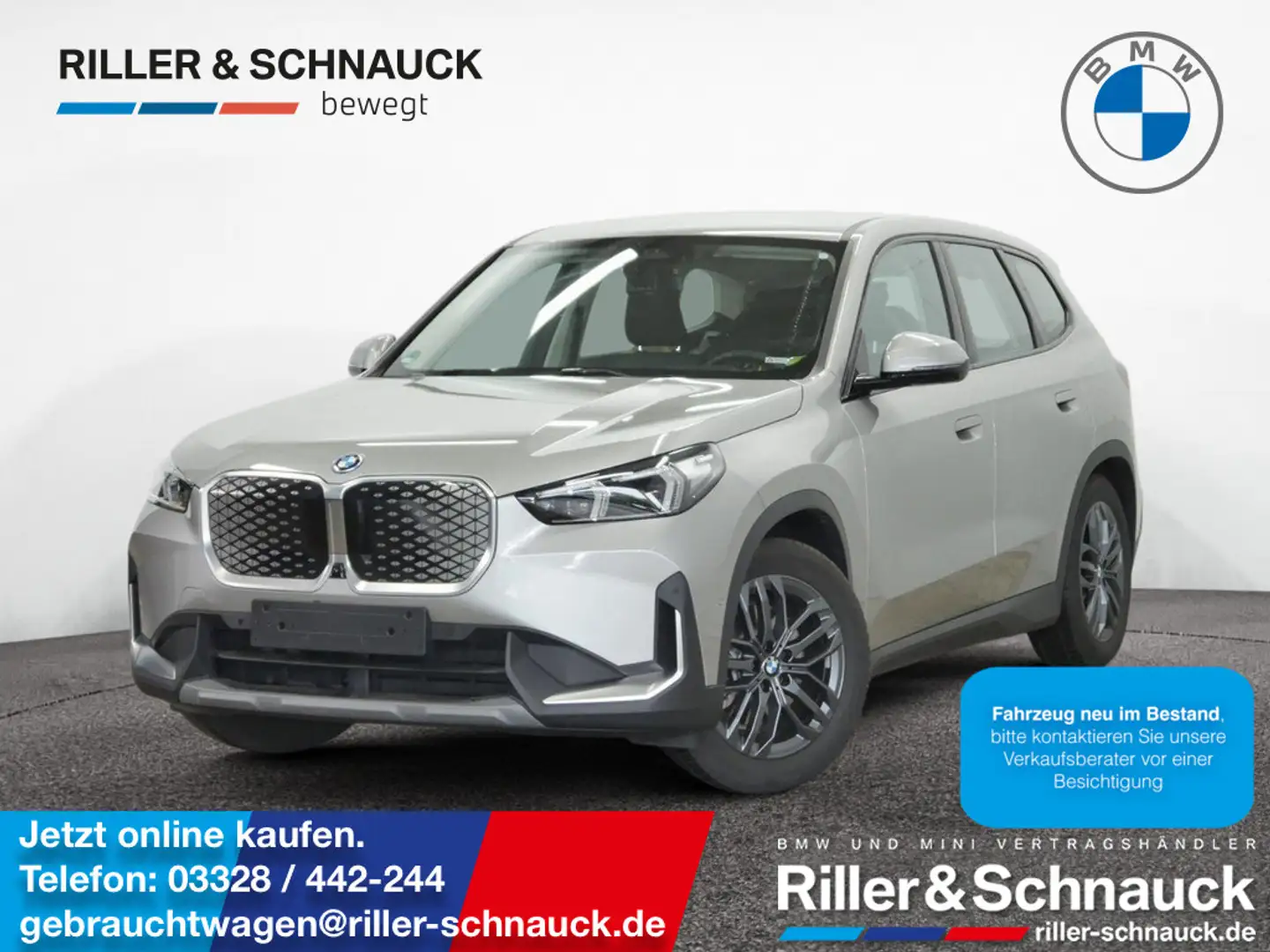 BMW iX1 xDrive30 AHK+HUD+360°KAM+LED Silber - 1