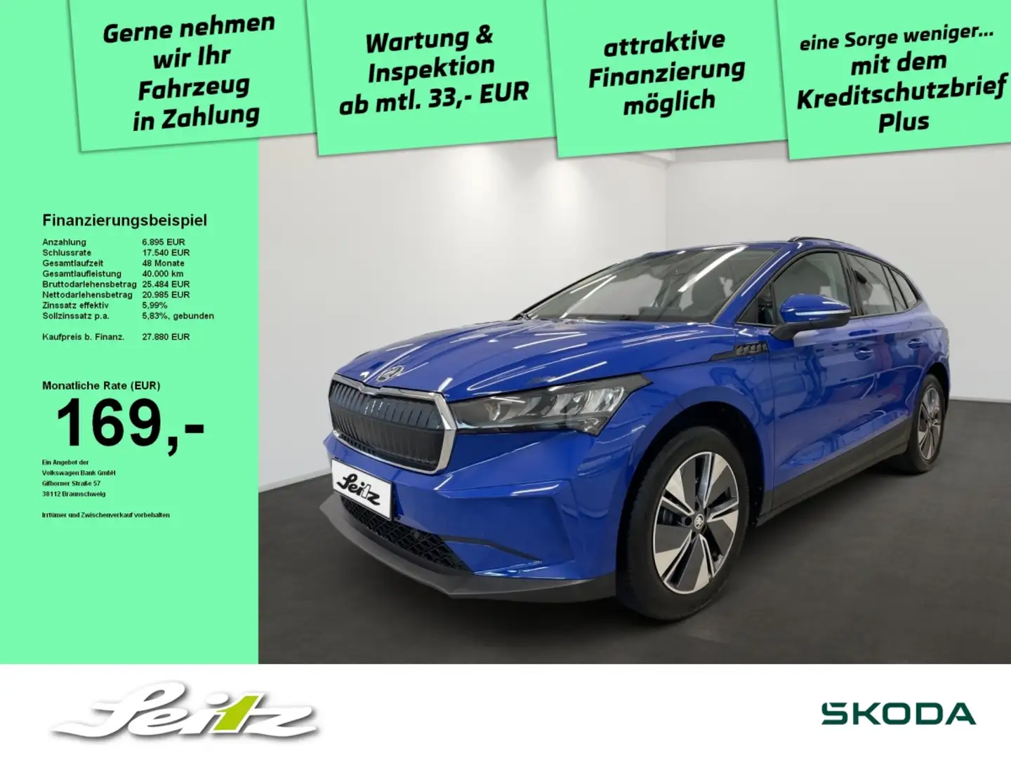 Skoda Enyaq iV 50 Loft *LED*KAMERA*NAVI* Blu/Azzurro - 1