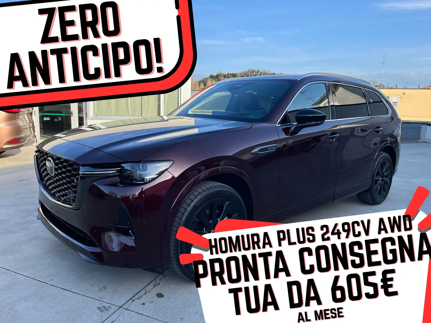 Mazda CX-80 HOMURA PLUS AWD ANTICIPO ZERO 605€ AL MESE Rosso - 1