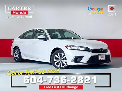 White 2024 Honda Civic LX-B FWD Sedan Continuously Variable Transmission