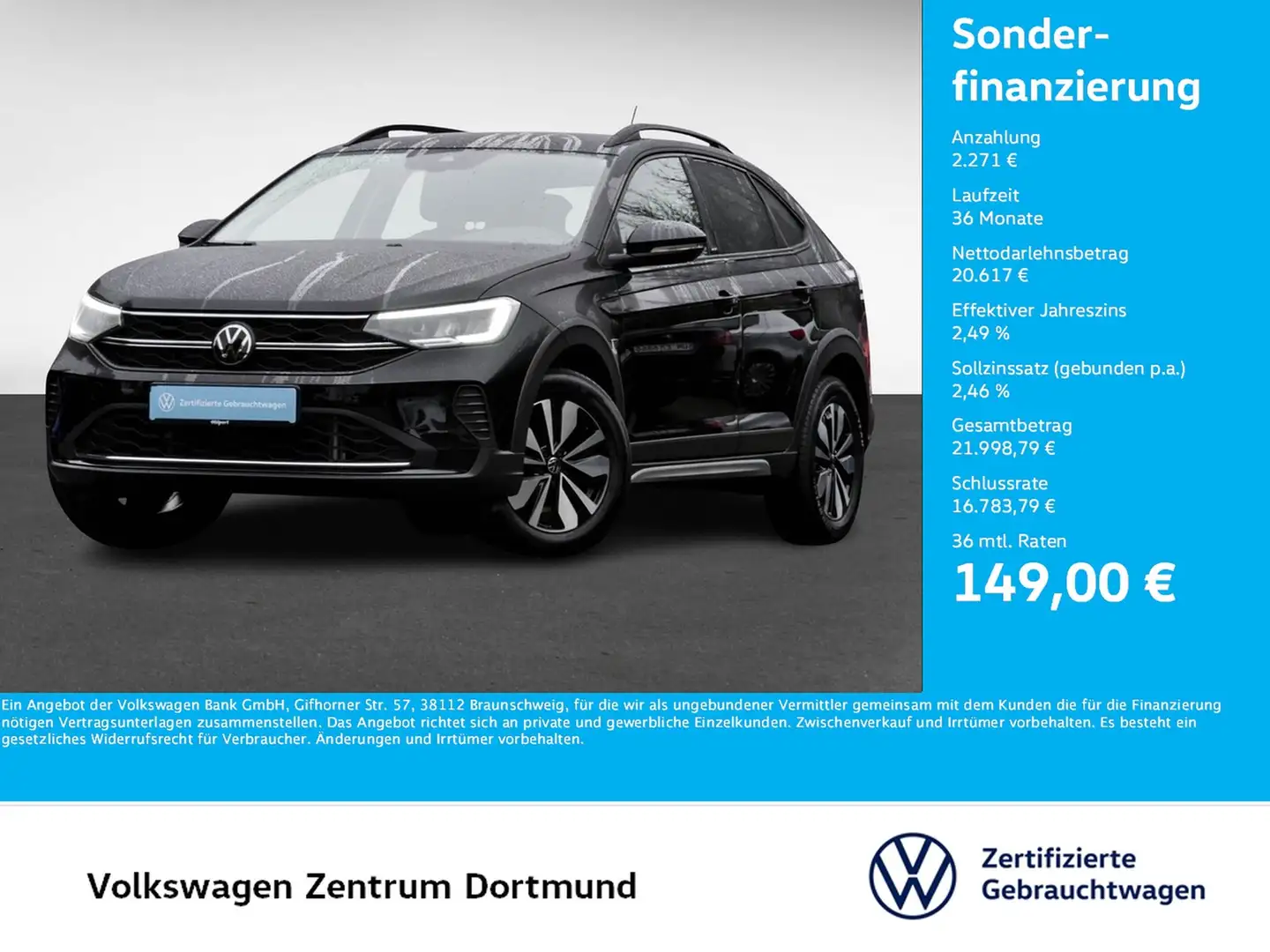 Volkswagen Taigo 1.5 MOVE CARPLAY ALU SITZHEIZUNG LED DAB+ Negro - 1