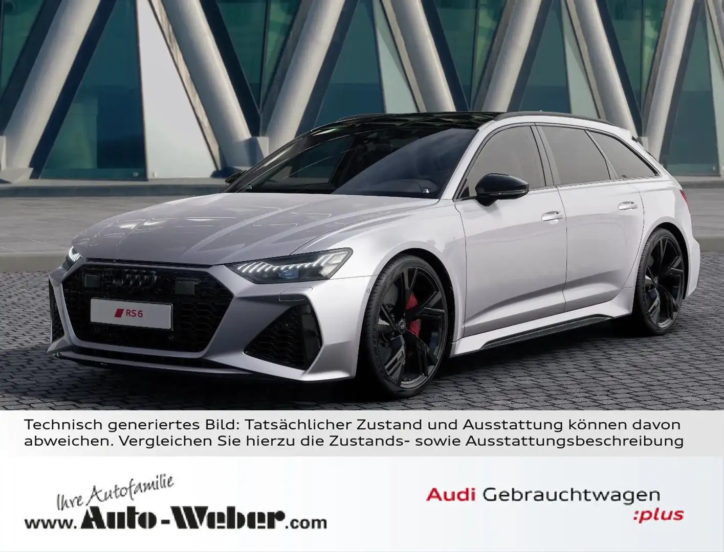 Audi RS6 Avant performance BLACK PANO B&O ADV.AHK Silber - 1