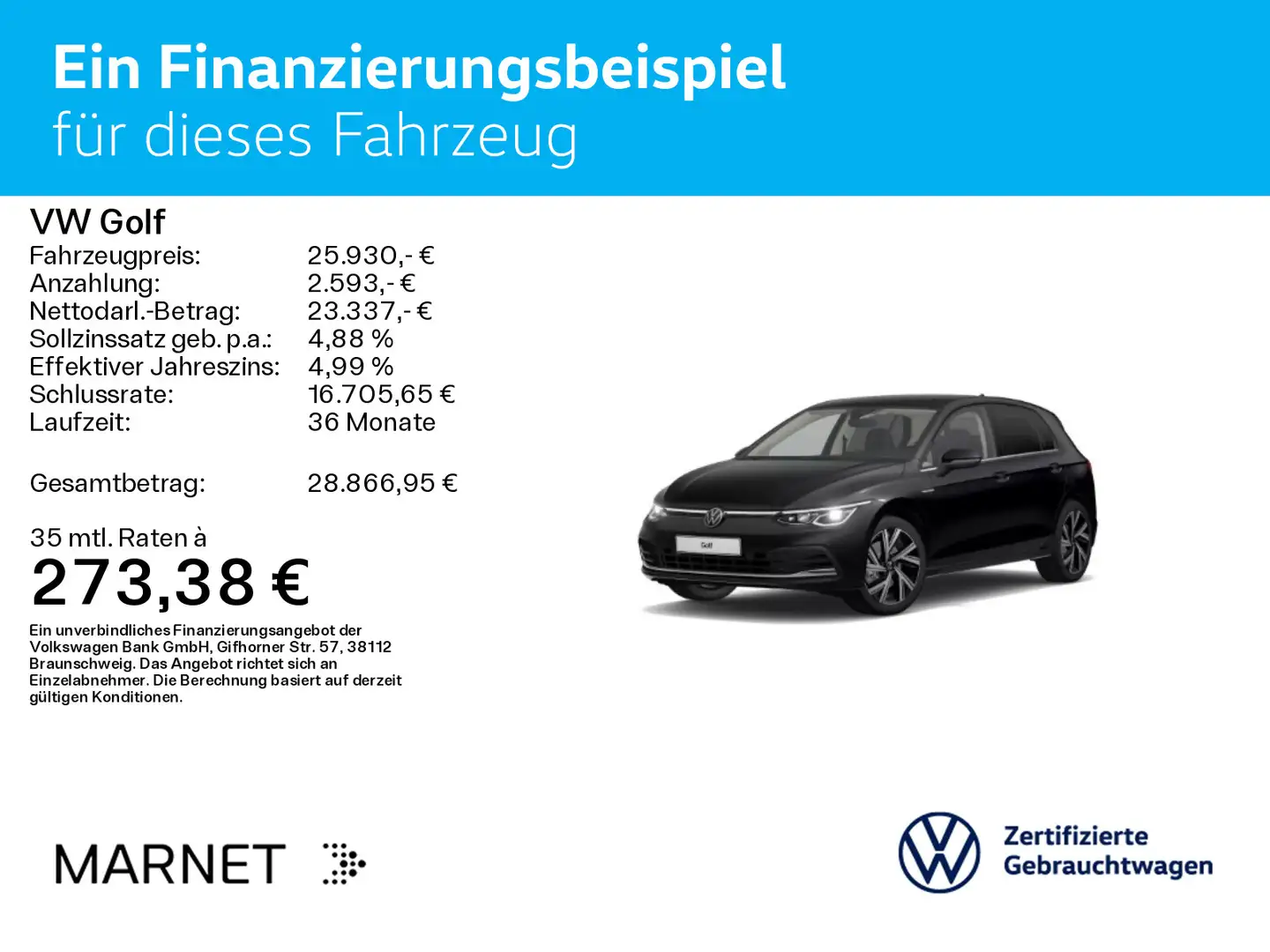 Volkswagen Golf VIII 2.0 TSI Style Navi*AHK*Kamera*LED+*Key Schwarz - 2