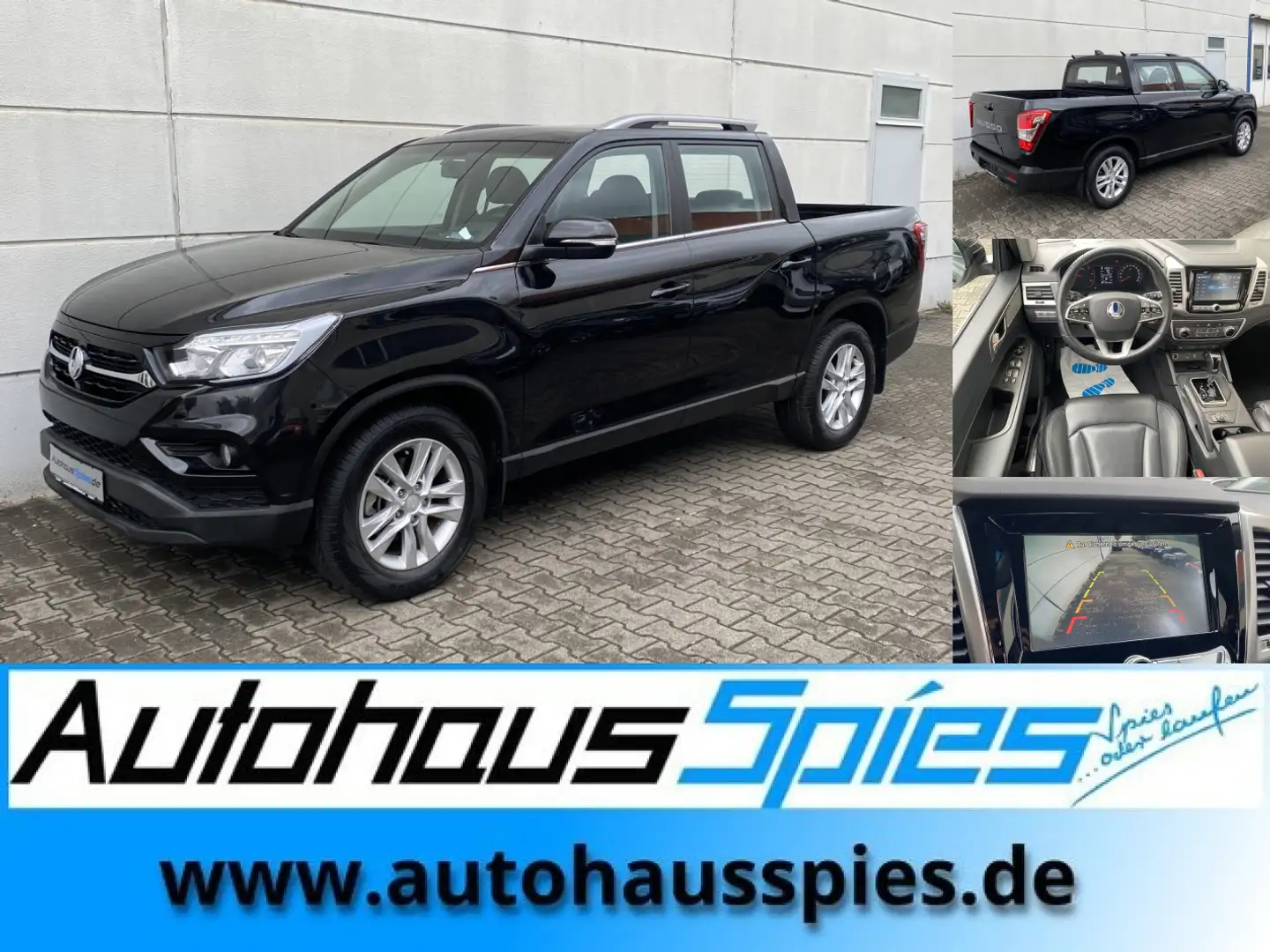 SsangYong Musso 2.2 E-XDI 4WD AT AHL 3.0t RKam Leder Shz Tmat CarP Negro - 1