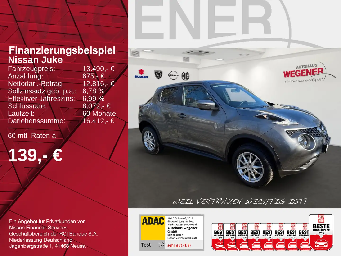 Nissan Juke 1.6l CVT Acenta *Kamera* *Navi* *Shz* Grigio - 2
