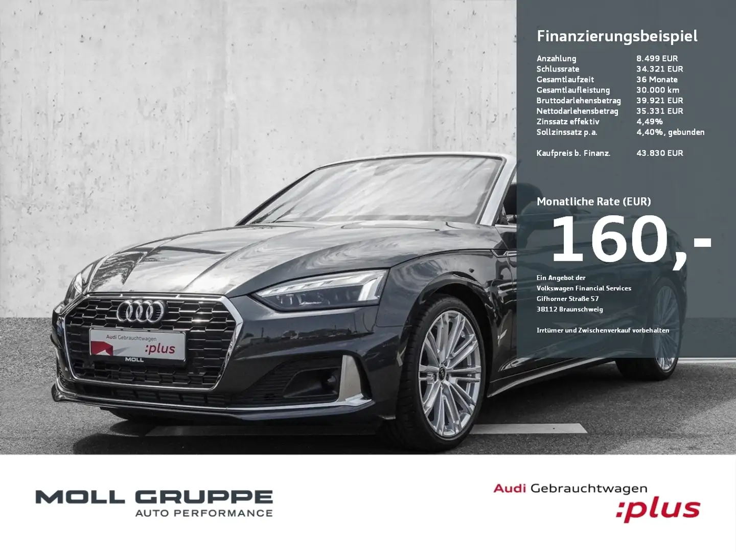 Audi A5 Cabriolet 35 TFSI S tronic advanced (AHK) ACC Noir - 1