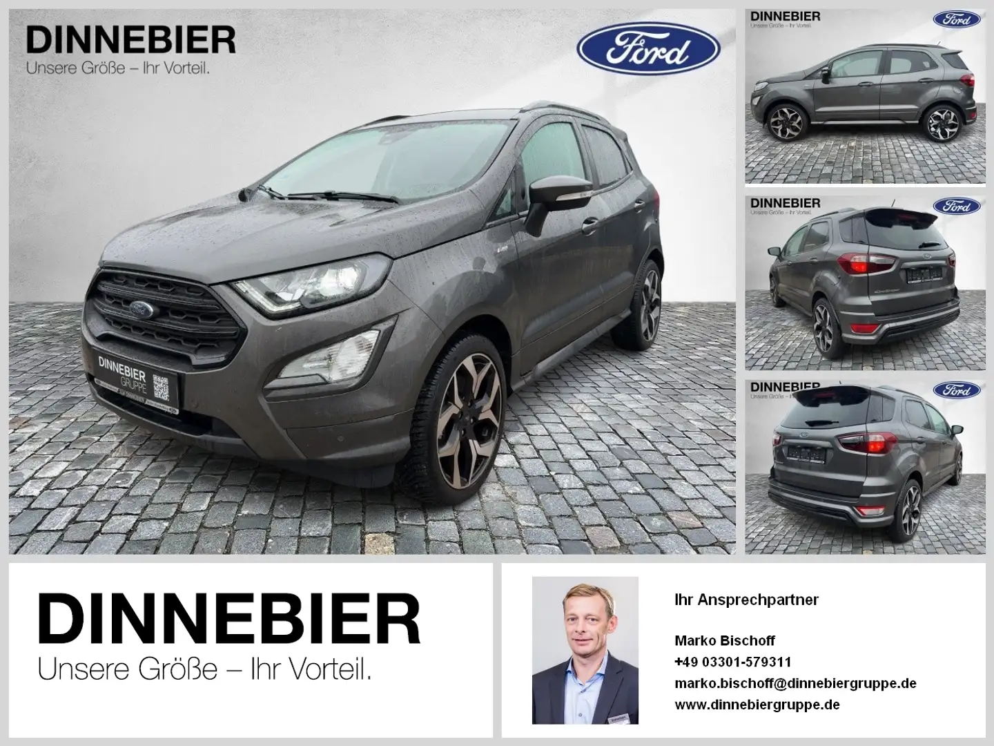 Ford EcoSport ST-LINE +KAMERA+LED+TWA+WINTER-PAKET Grau - 1