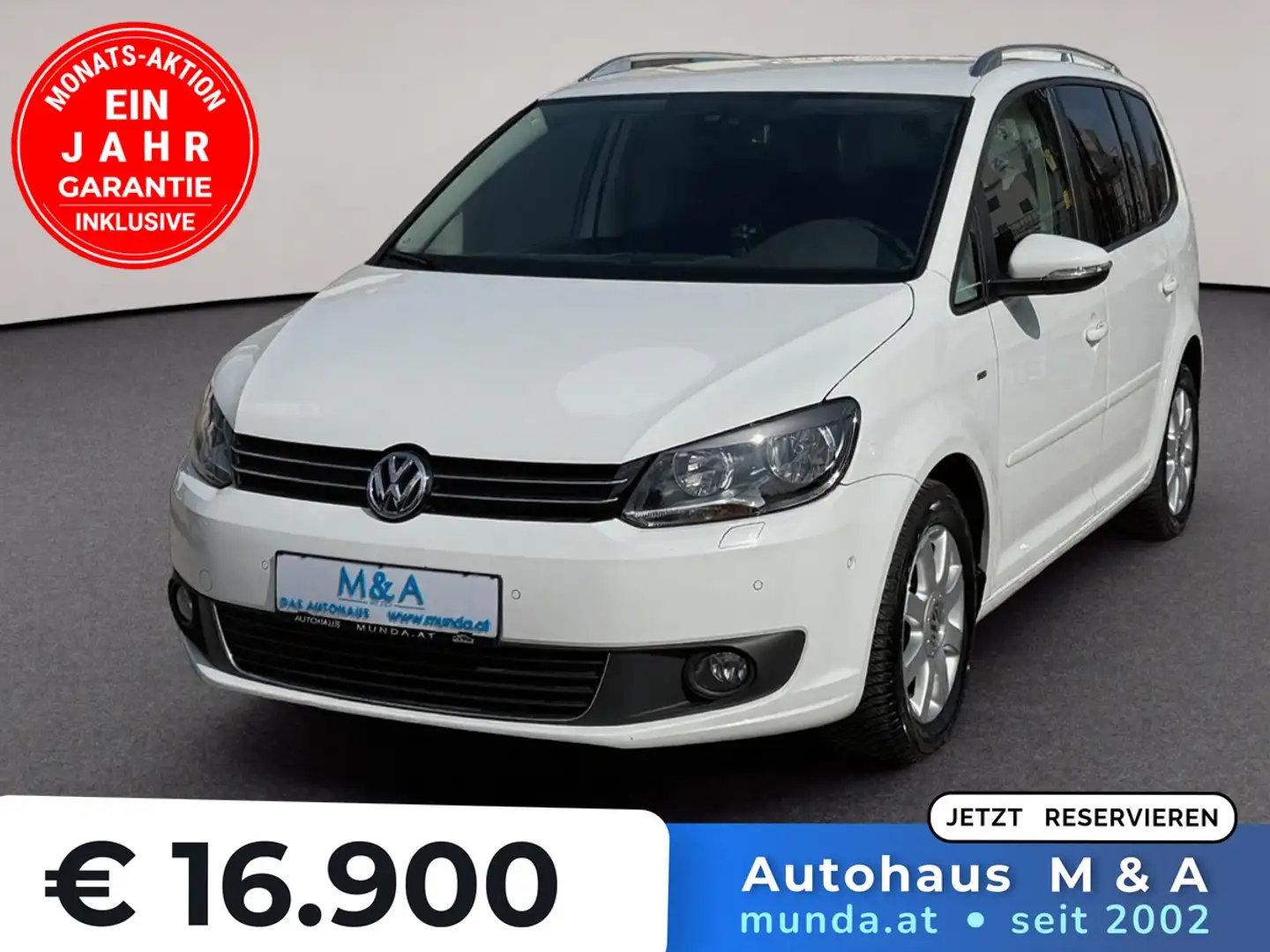 Volkswagen Touran 2.0 TDI Cup * 7-Sitzer * Grantie Weiß - 1