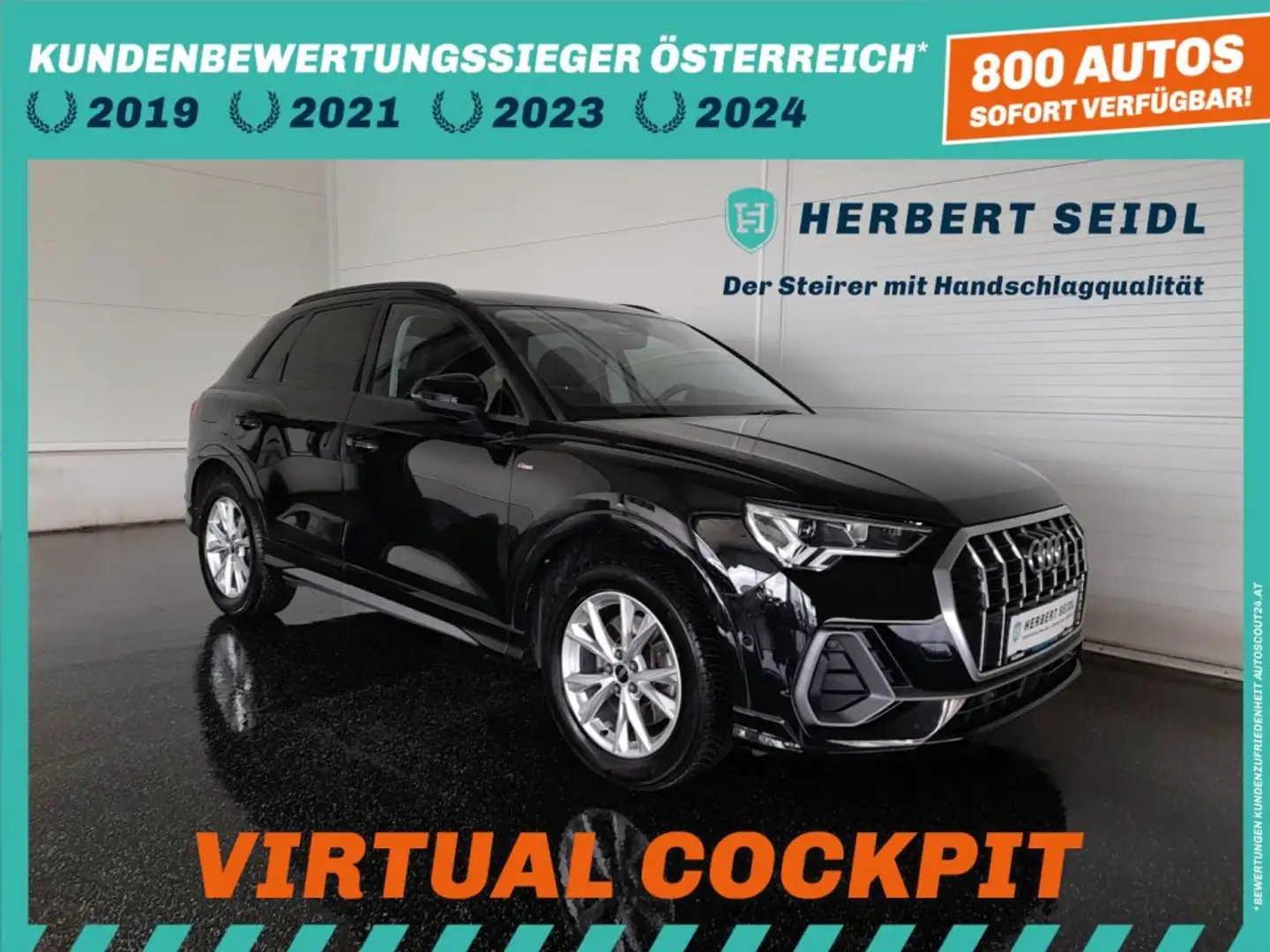 Audi A6 Q3 S-LINE 40 TDI quattro S-tr *VOLL LED & FLA / NAVI / VIRTUELL PLUS / VOLLEDER & SHZG / KAMERA / SPORT-FW* Schwarz - 1