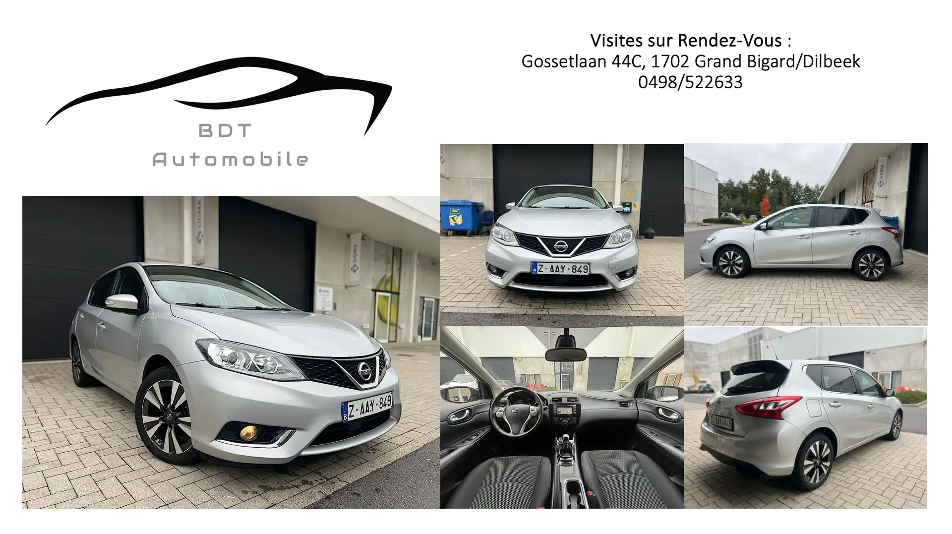 Nissan Pulsar 1.2 DIG-T 1er Prop GPS Bluethoot Caméra Cruise Zilver - 1