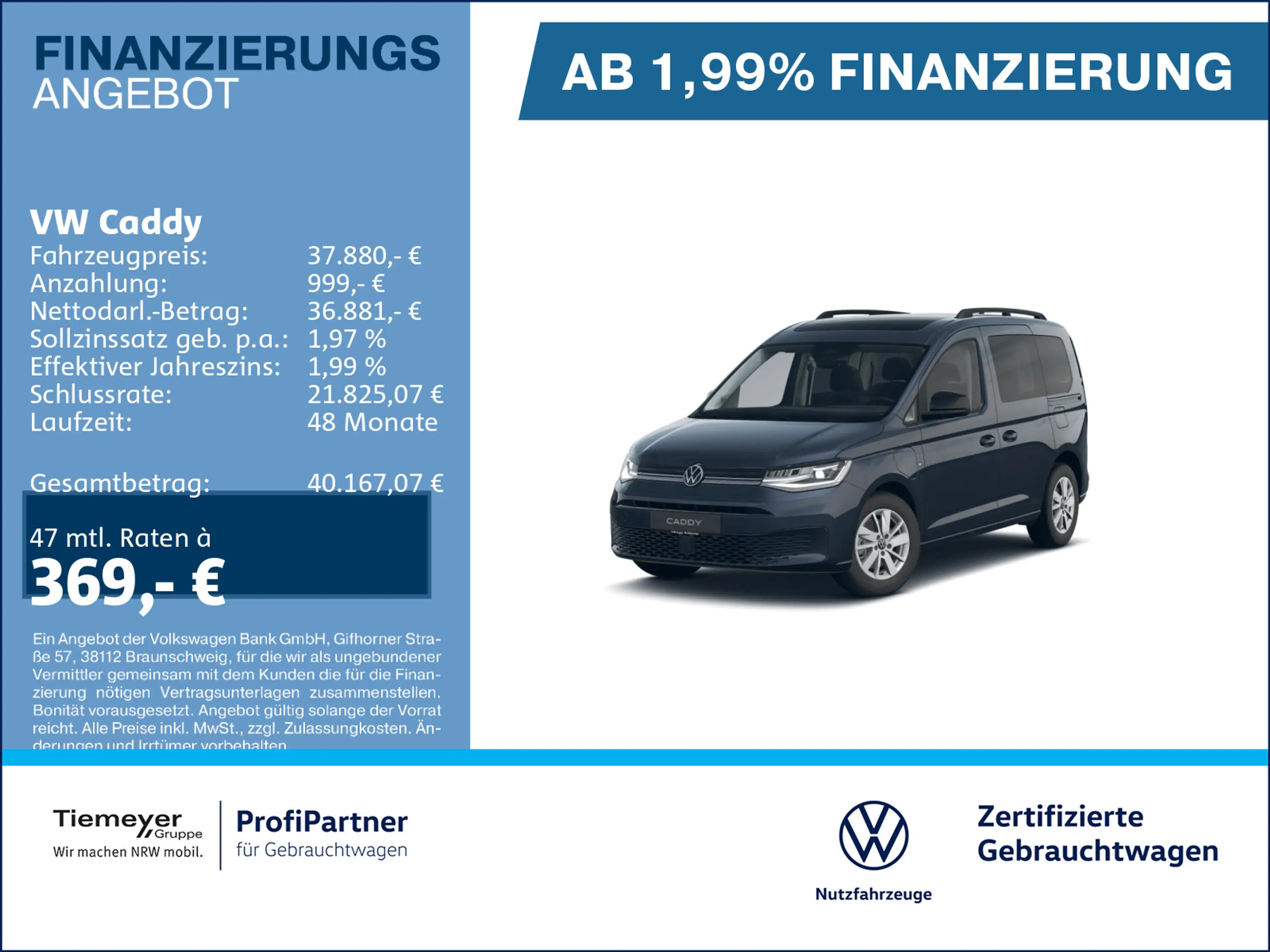 Volkswagen Caddy HYBRID LIFE PANO LED NAVI KAMERA