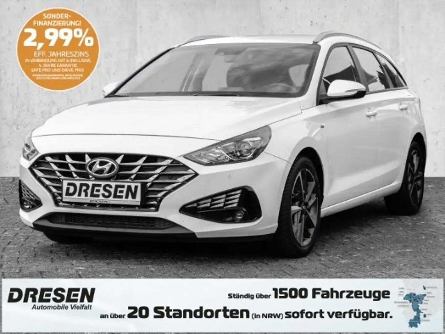 Hyundai i30 1.0 T-GDI 48V Trend Navi Klimatronic Kamera SHZ LH Weiß - 1