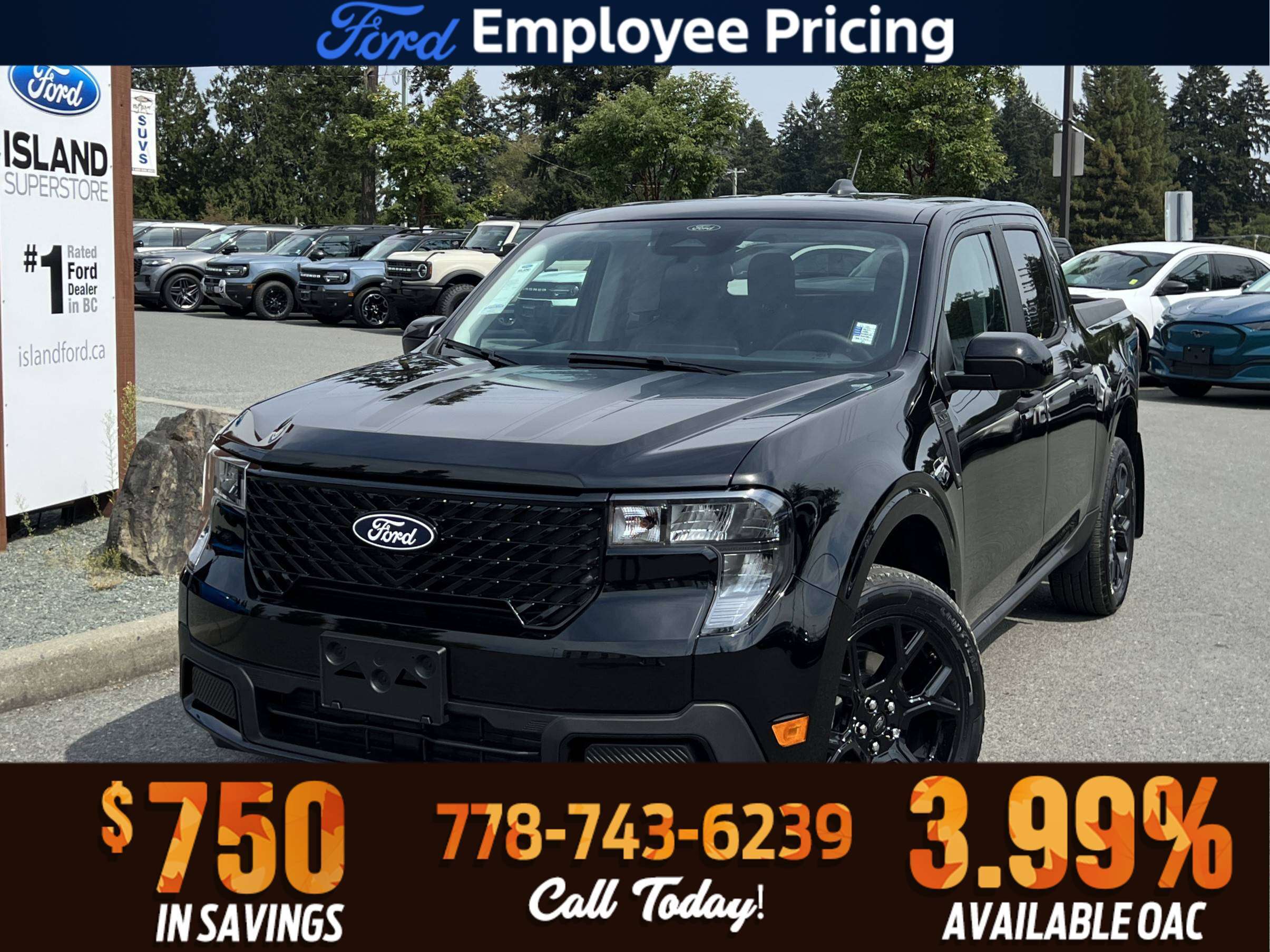 Black 2026 Ford Maverick Pickup Truck All-Wheel Drive Automatic