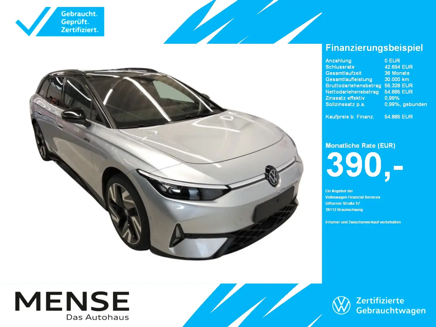 Volkswagen ID.7 Tourer GTX 4-motion IQ.Light|Matrix|CarPlay Silber - 1