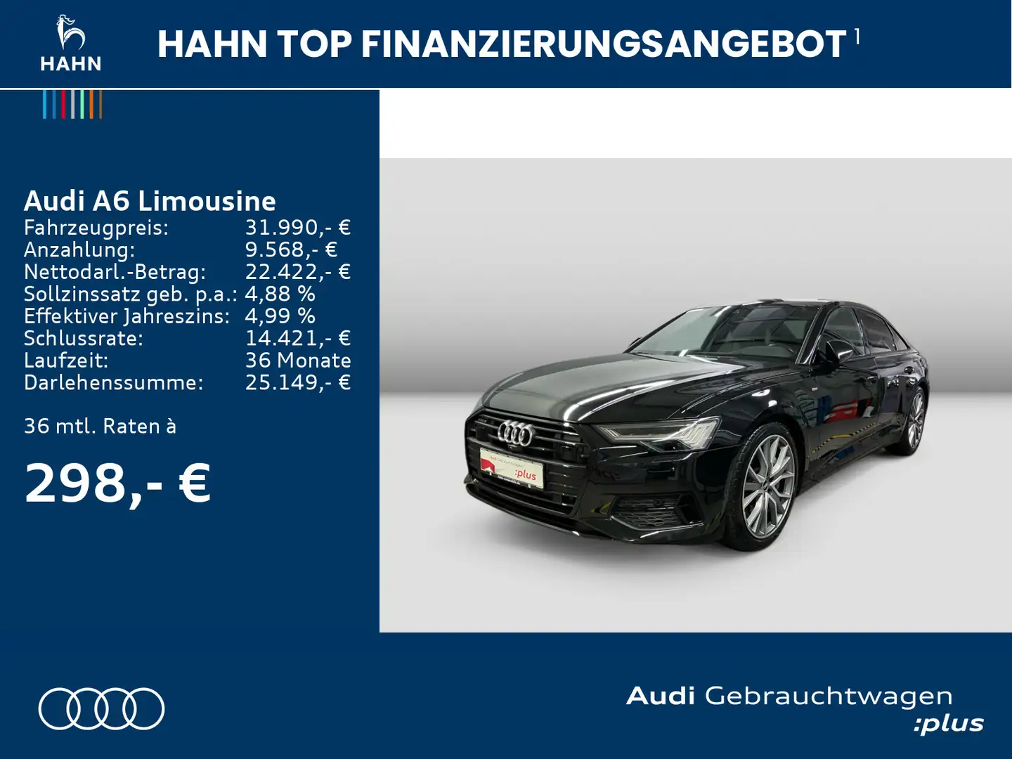 Audi A6 50 TFSIe quattro S line Matrix HUD Schwarz - 2