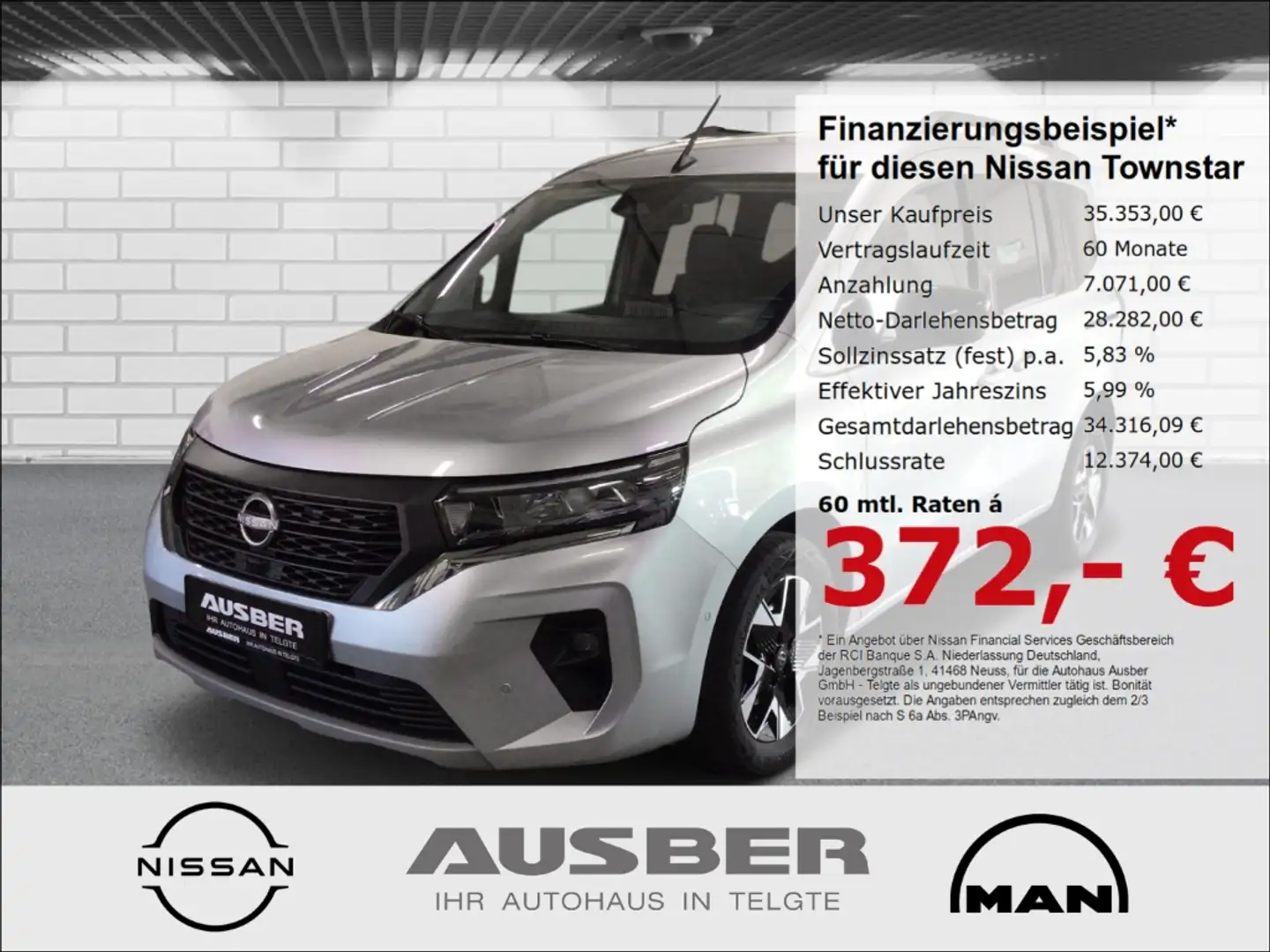 Nissan Townstar Kombi L1 Tekna Rollstuhlumbau sofort verfügbar! Gris - 1
