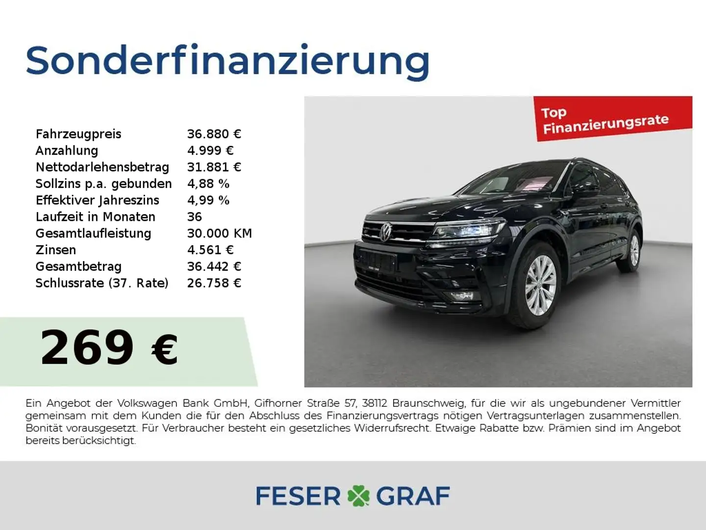 Volkswagen Tiguan Allspace Highline 2.0TDI 4M 147kW 7-Sitze Schwarz - 1