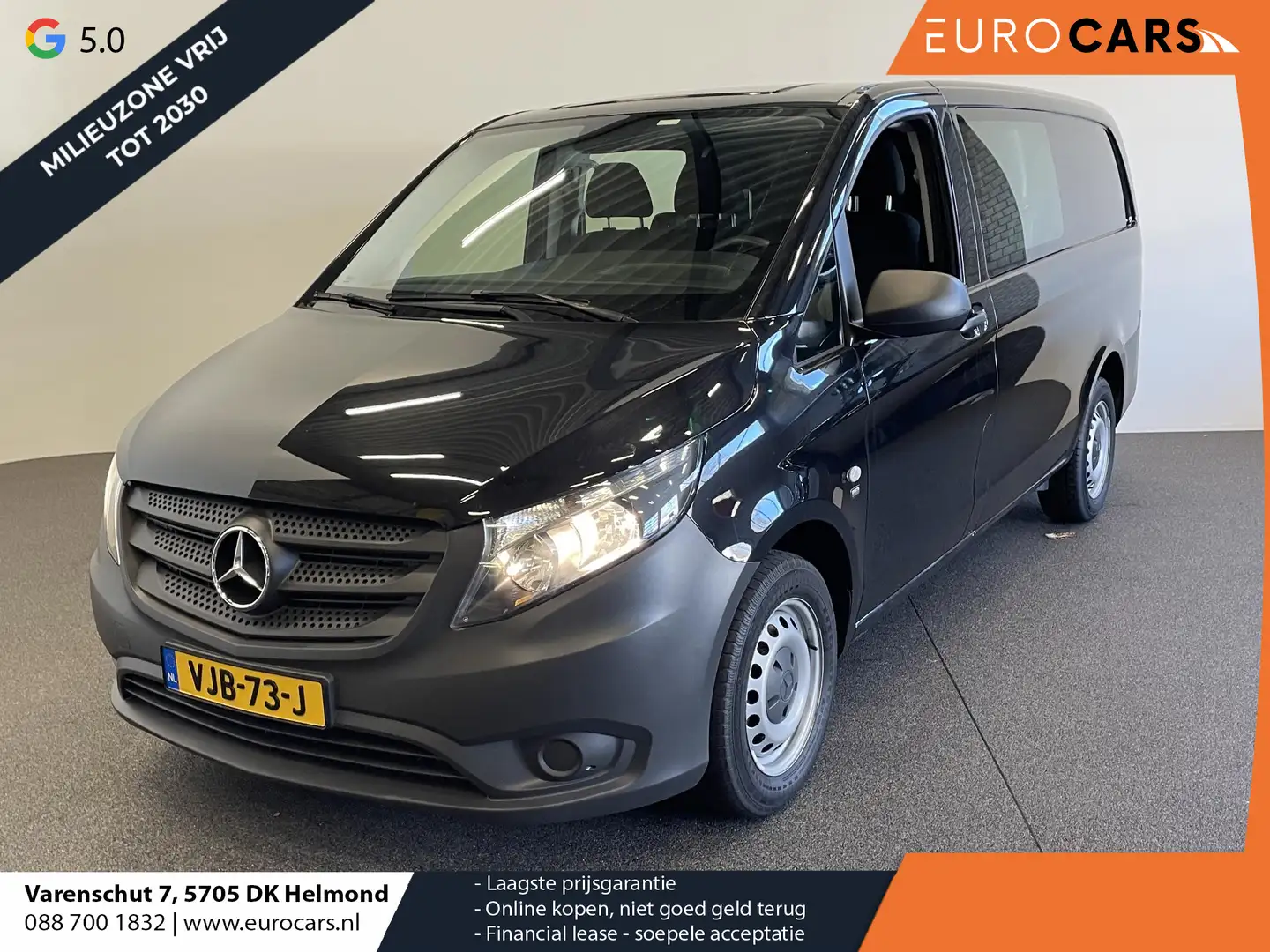 Mercedes-Benz Vito Lang Dubbele Cabine Comfort Navigatie Airco Trekha Zwart - 1