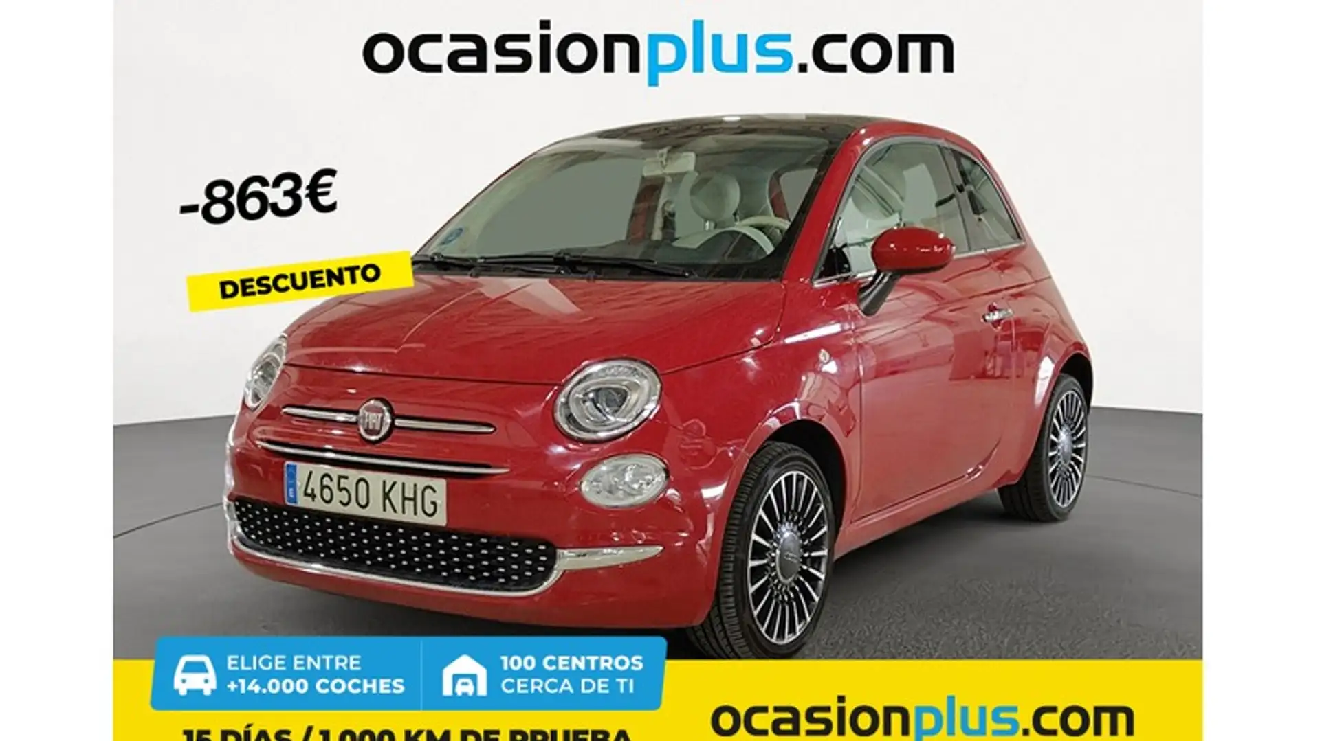Fiat 500 1.2 GLP Lounge Rojo - 1