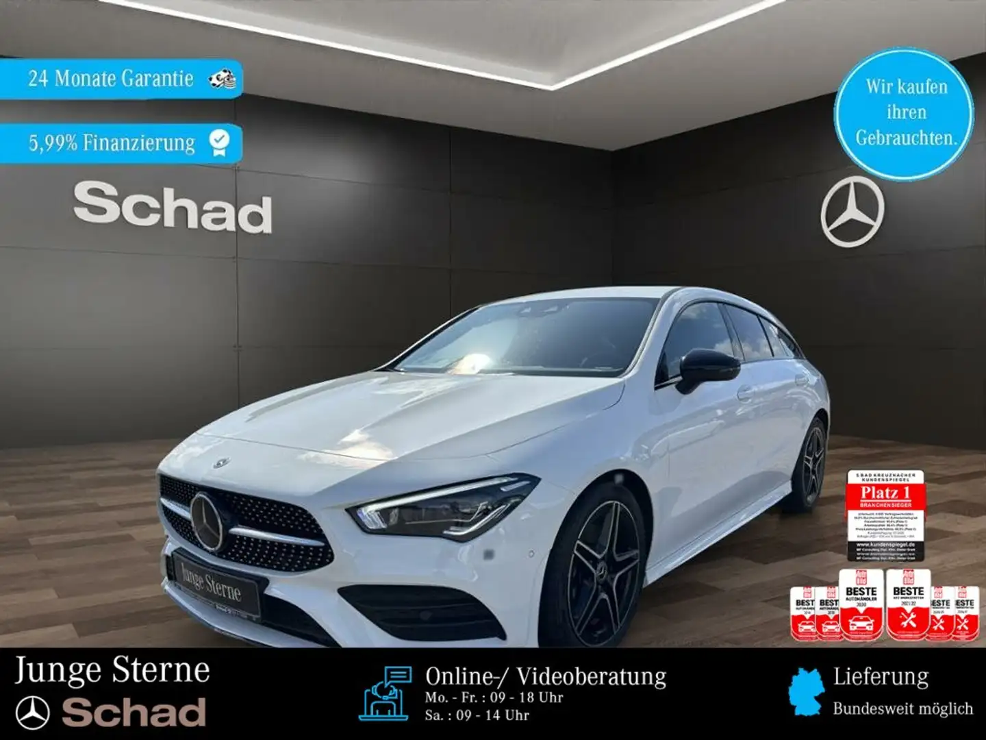 Mercedes-Benz CLA 220 CLA 220 d SB AMG+MBUX+AHK+MULTIBEAM+DISTR+NIGHT+ Weiß - 1