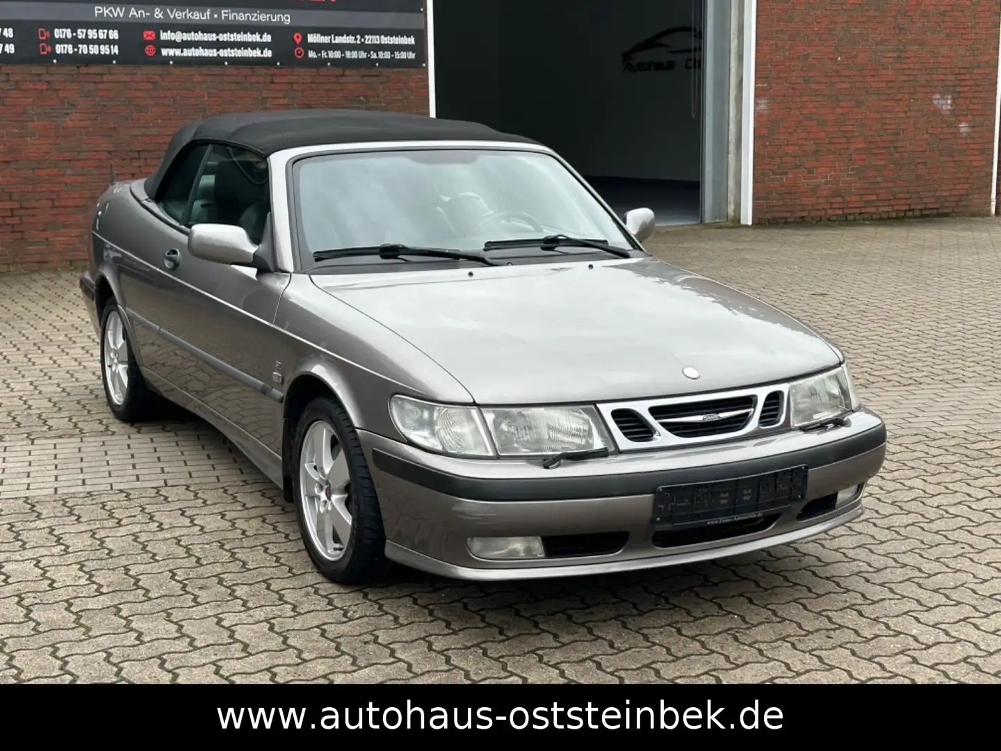 Saab 9-3 2.0t Ecopower Cabriolet Automatik Leder TÜV Silber - 1