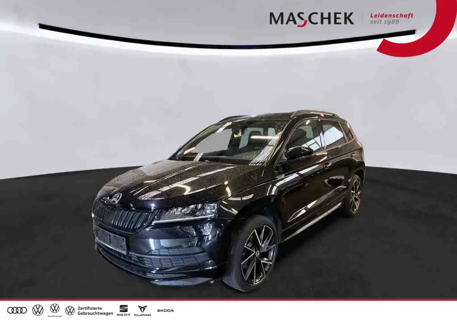 Skoda Karoq Sportline 2.0 TDI DSG 4x4 Standh AHK RearView LED Schwarz - 1