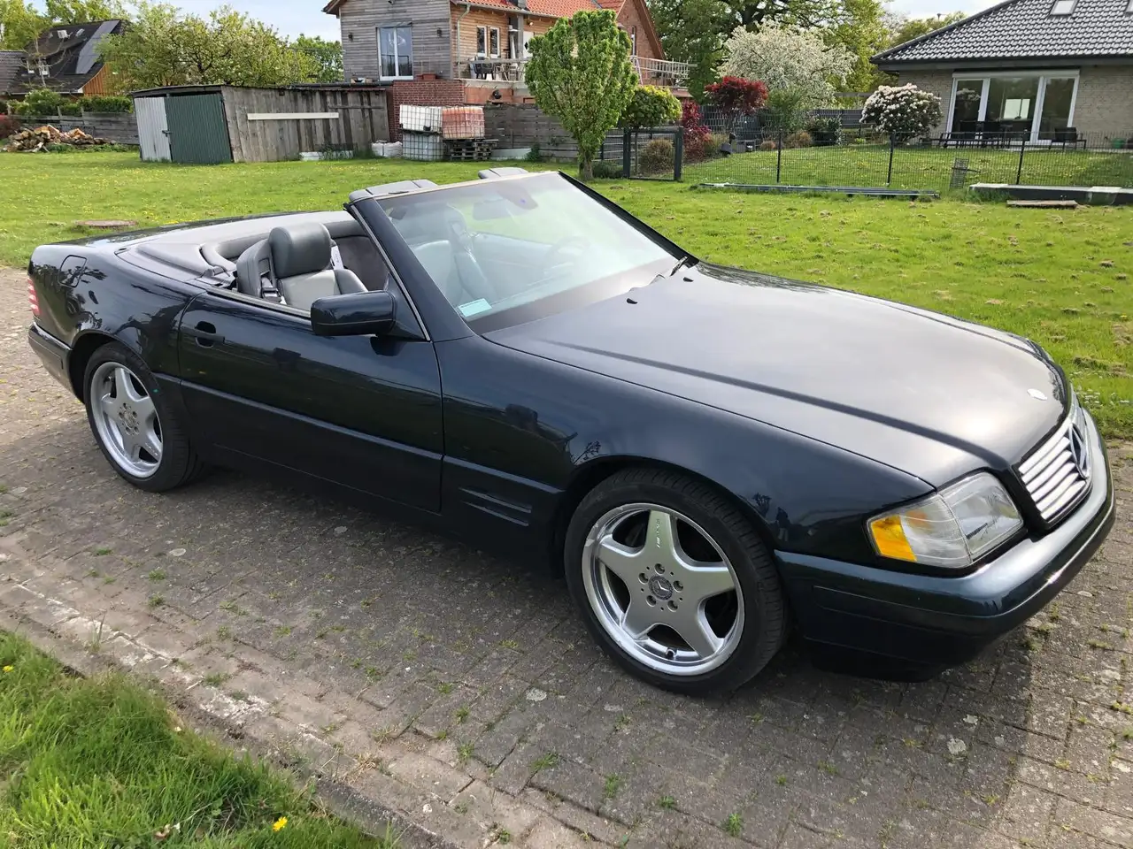 Mercedes-Benz SL 500 AMG Felgen , Tüv neu, Leder , sauber , blauschwarz, foto 6