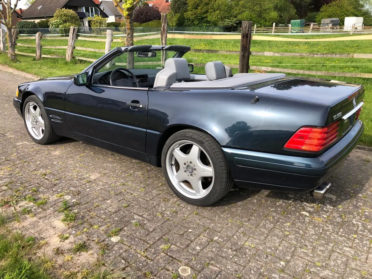 Mercedes-Benz SL 500 AMG Felgen , Tüv neu, Leder , sauber , blauschwarz, foto 3