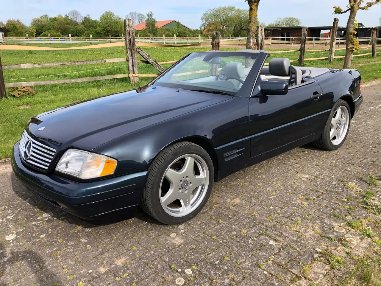 Mercedes-Benz SL 500 AMG Felgen , Tüv neu, Leder , sauber , blauschwarz, foto 1