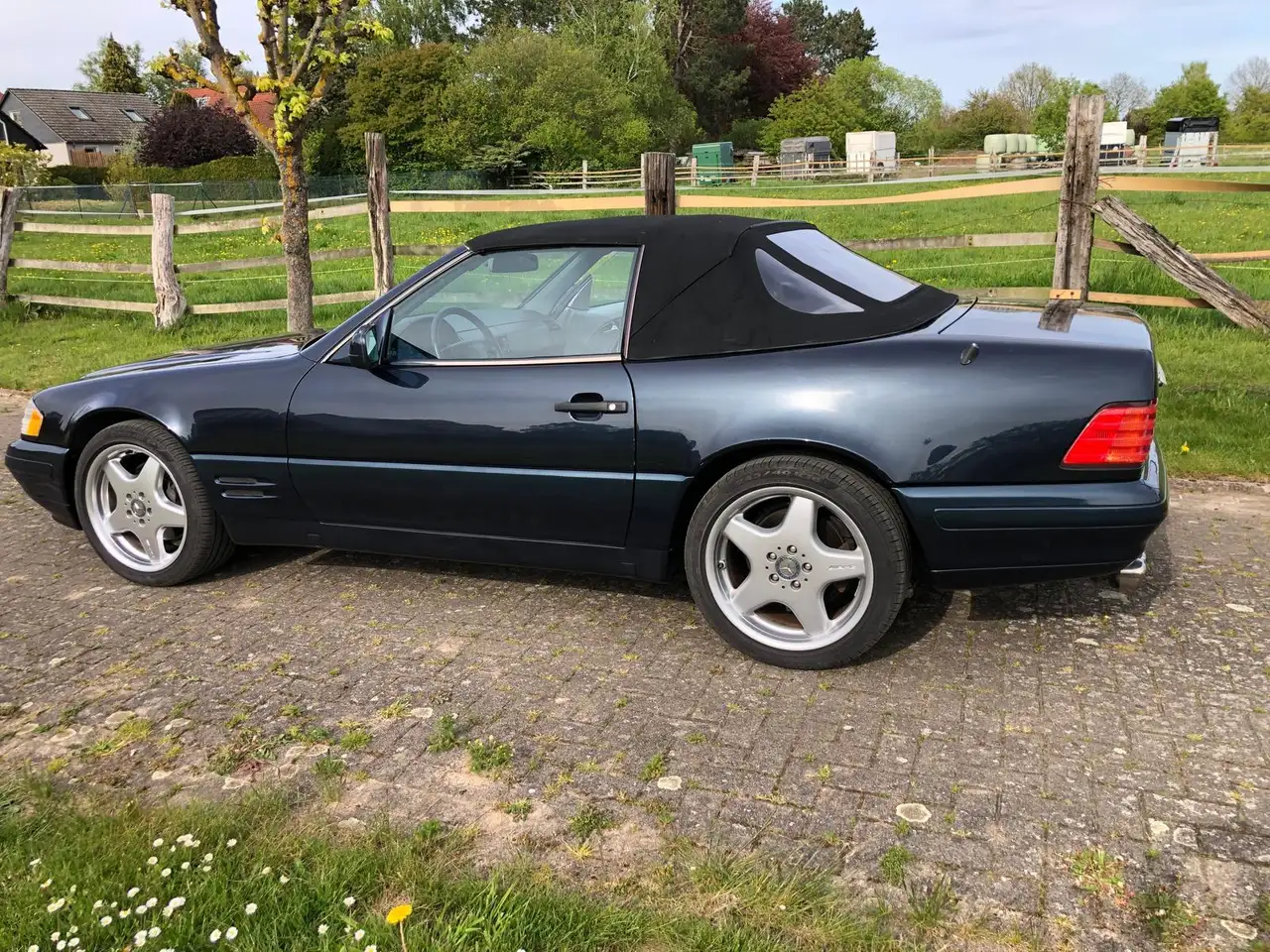 Mercedes-Benz SL 500 AMG Felgen , Tüv neu, Leder , sauber , blauschwarz, foto 2