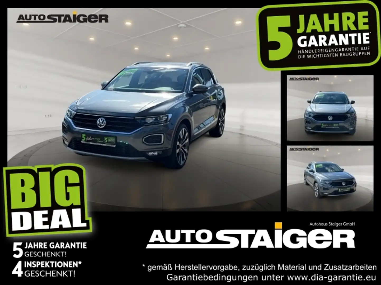 Volkswagen T-Roc 4Motion Sport Automatik, AHK, Navi,.. Grau - 1