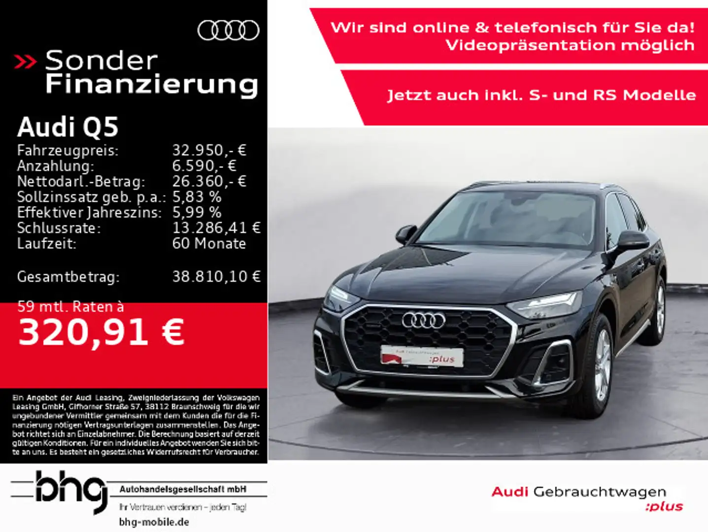 Audi Q5 40 TDI quattro S tronic S line AHK Navi conne Nero - 1