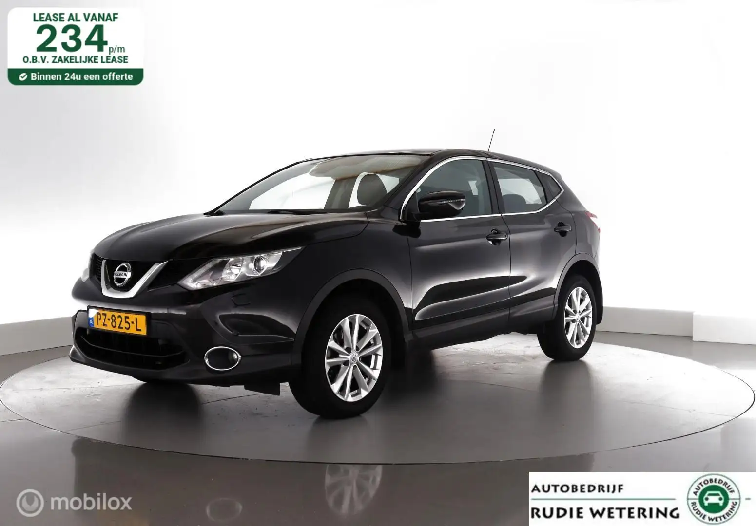 Nissan Qashqai 1.6 163PK Acenta trekhaak|nav|cam|ecc|stoelverw.|l Zwart - 1