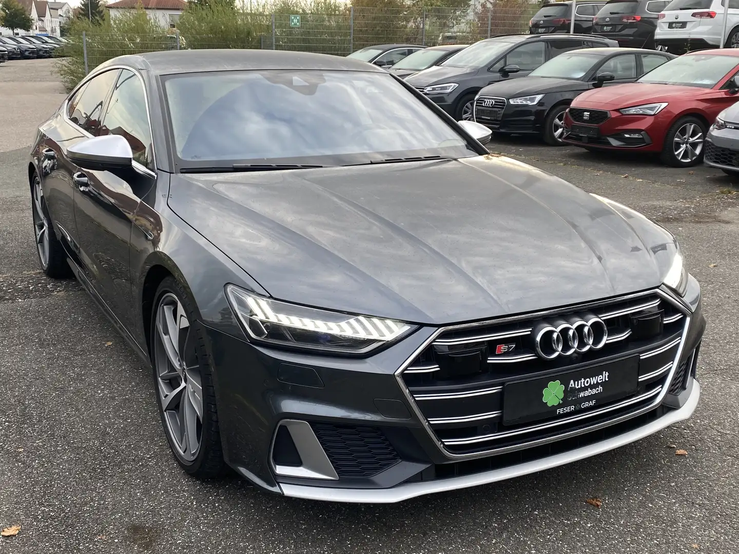 Audi S7 HEAD LUFT B&O MATRIX 21" ACC LEDER KAM 4x SHZ Grau - 2
