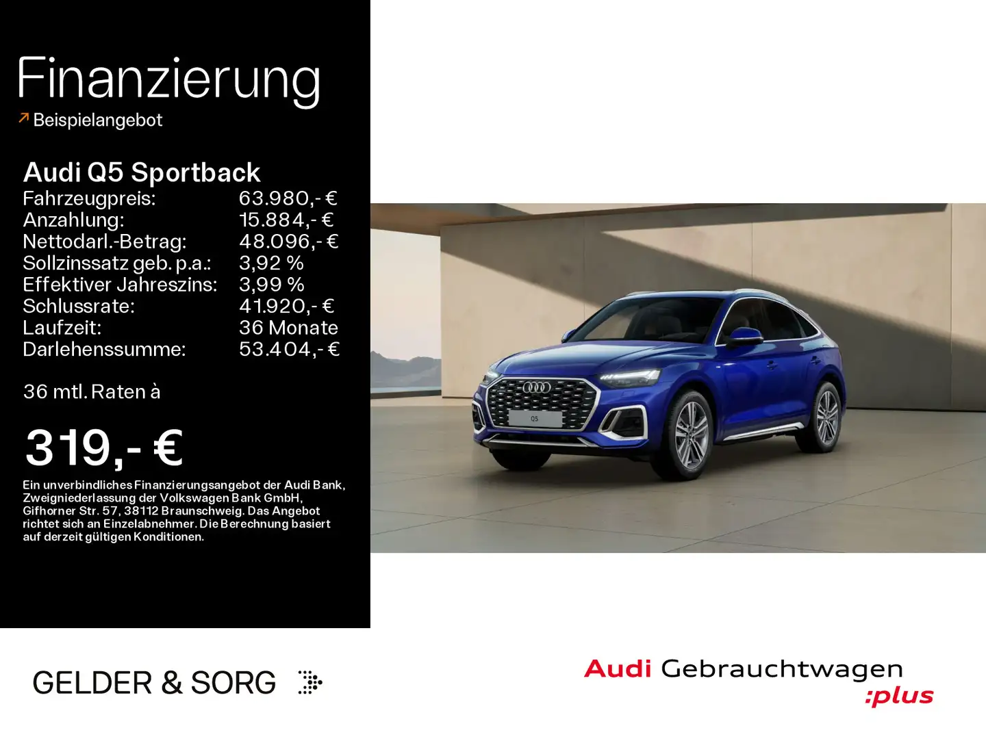 Audi Q5 55 TFSI e qu. S line aid*Matrix*B&O Blau - 1