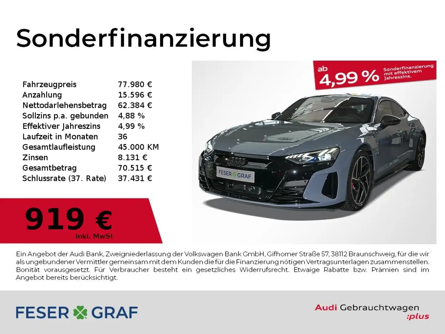 Audi RS e-tron GT 440kw Matrix Šedá - 1